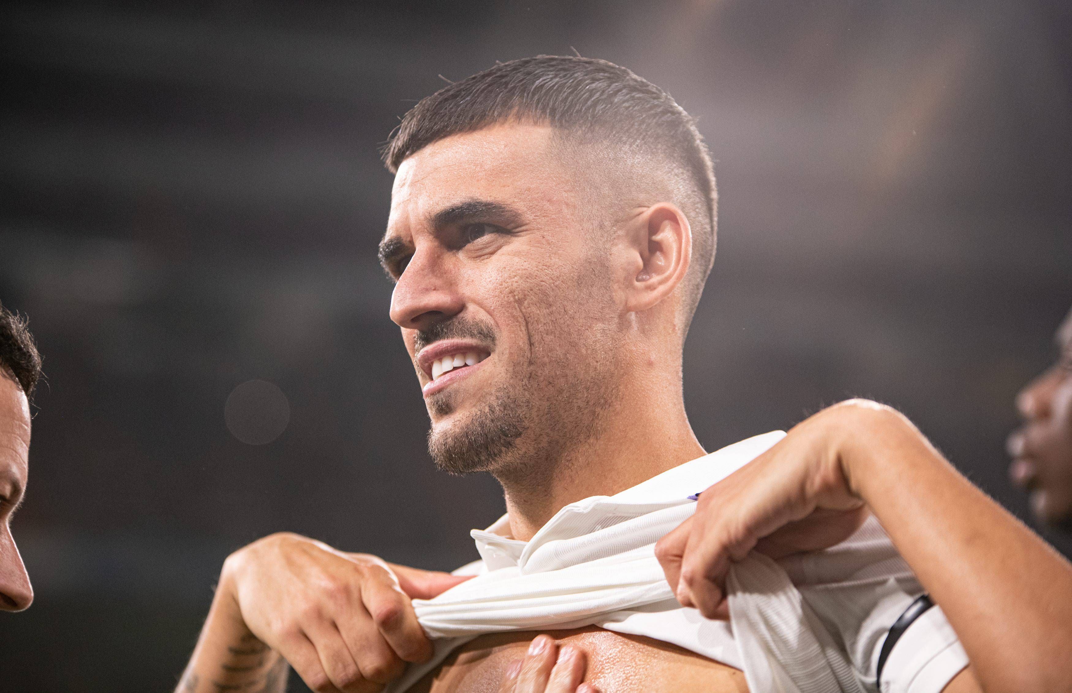  Dani Ceballos, en un partido del Real Madrid.
