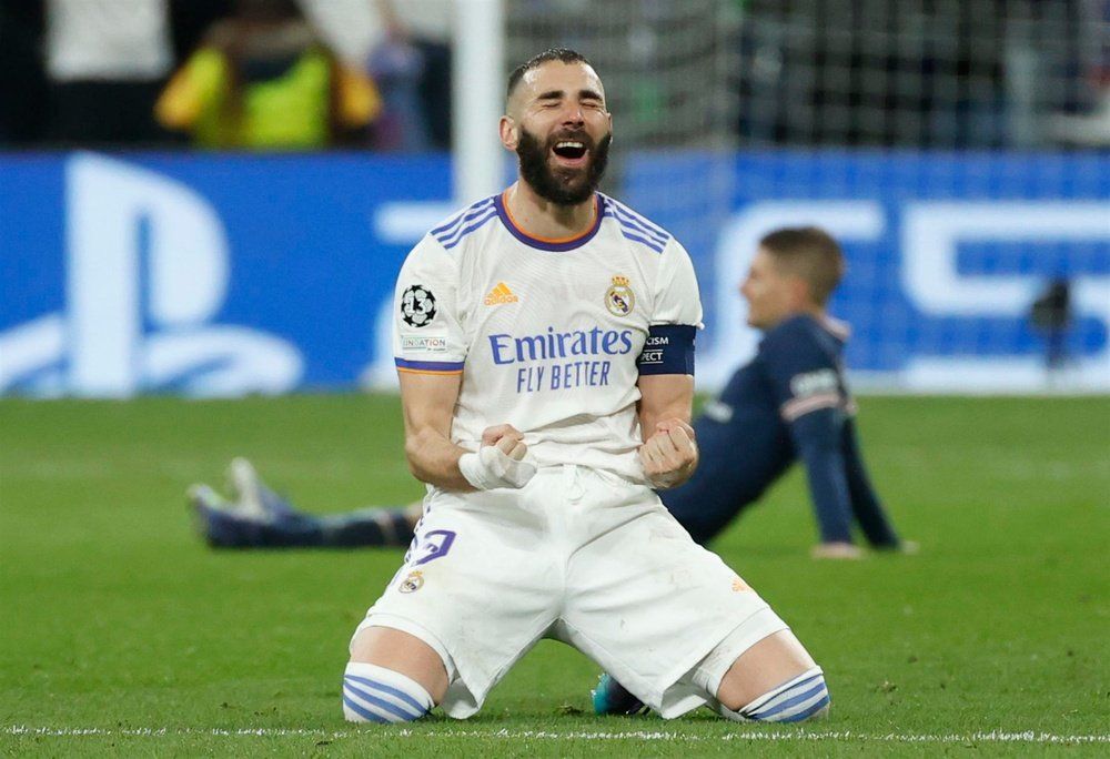  Karim Benzema, en el Real Madrid-PSG de Champions