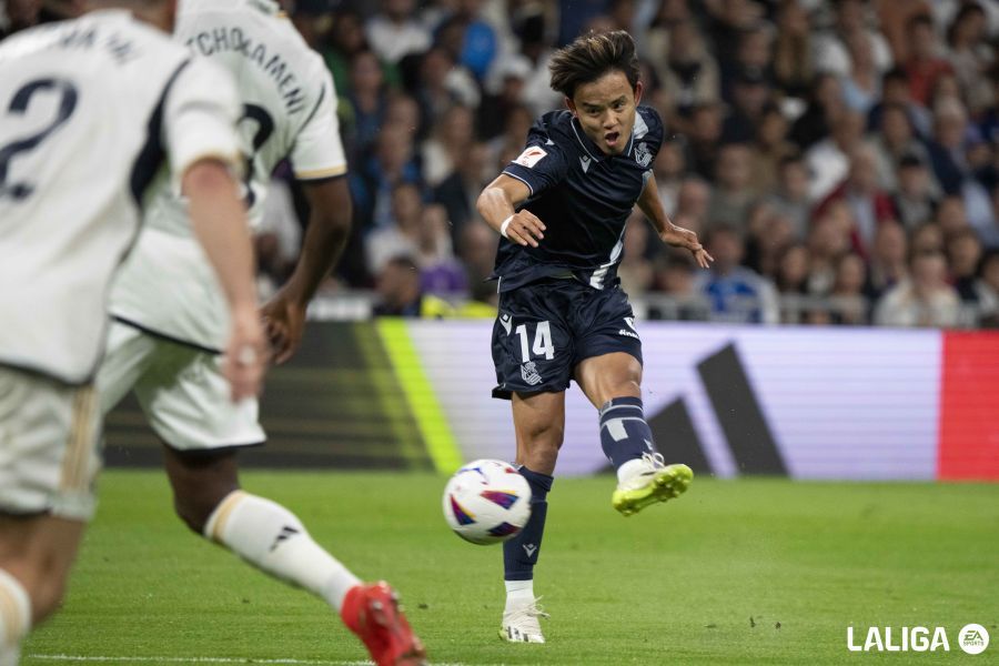 Kubo, durante el Real Madrid-Real Sociedad (Foto: LaLiga).