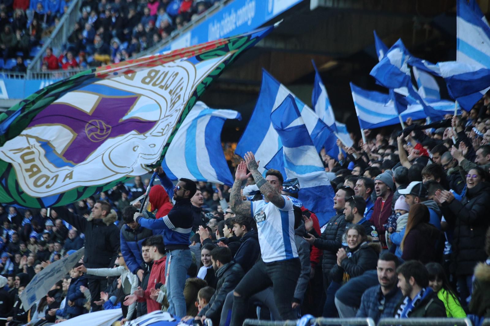  La afición del Dépor en un partido ante el Cádiz.