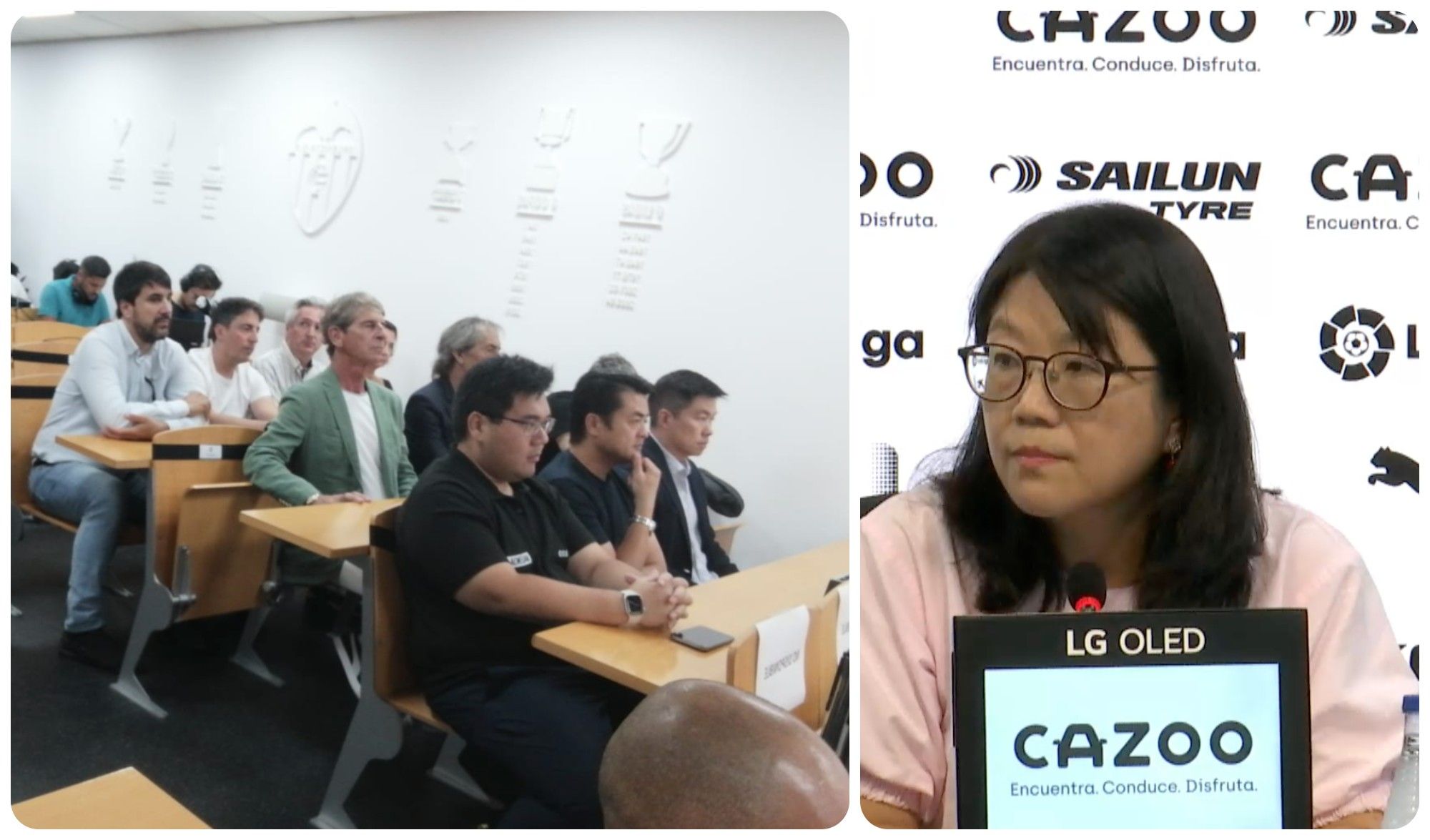  Layhoon Chan y parte de la sala de prensa