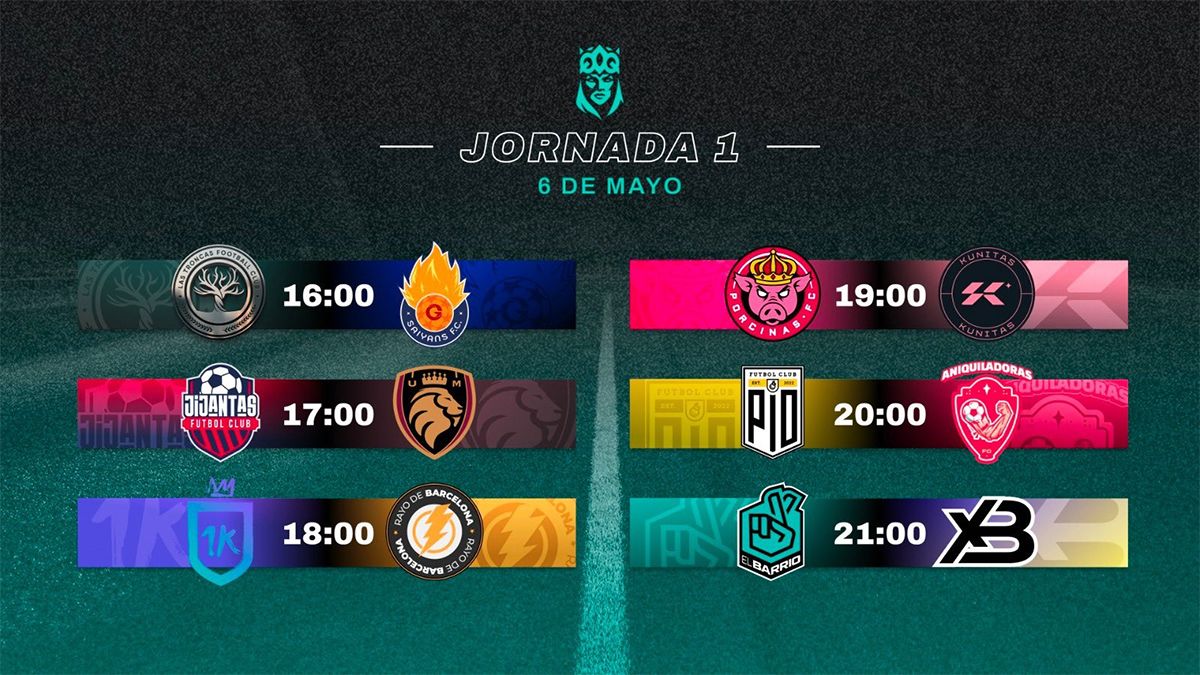 Los horarios de la Jornada 1 de la Queens League