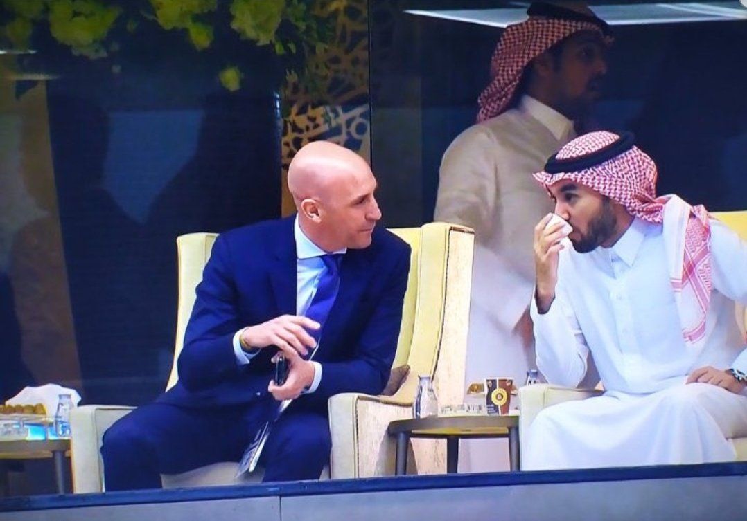  Luis Rubiales, durante el Valencia - Real Madrid de la Supercopa de España