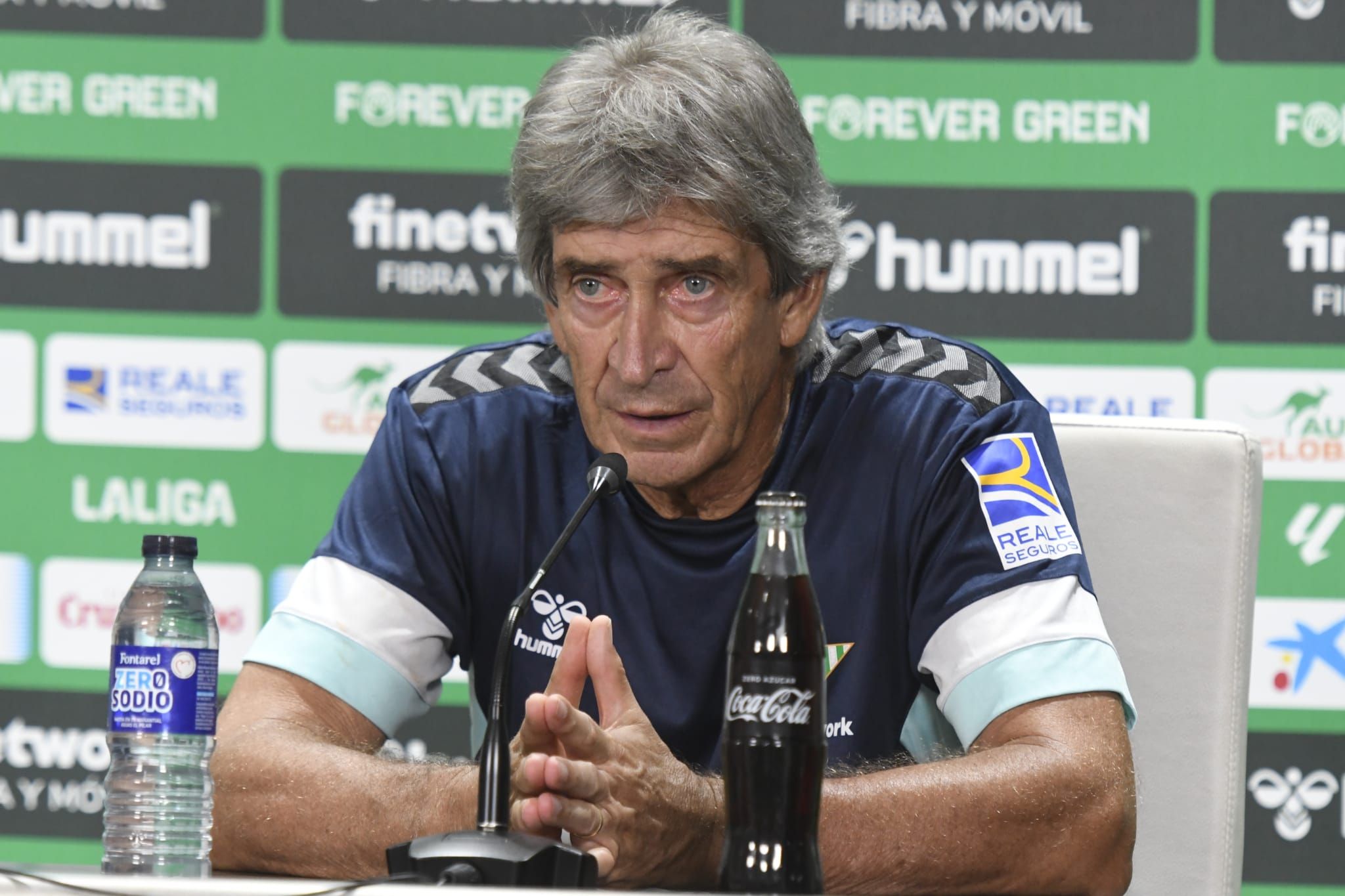  Manuel Pellegrini, en sala de prensa.