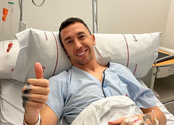 Marchesín, tras su operación.