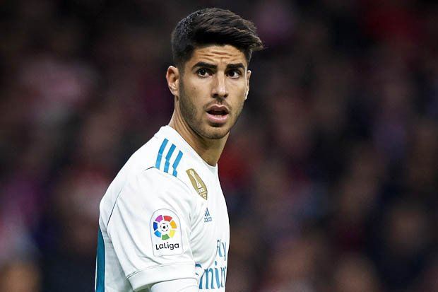Marco Asensio, en un partido con el Real Madrid.