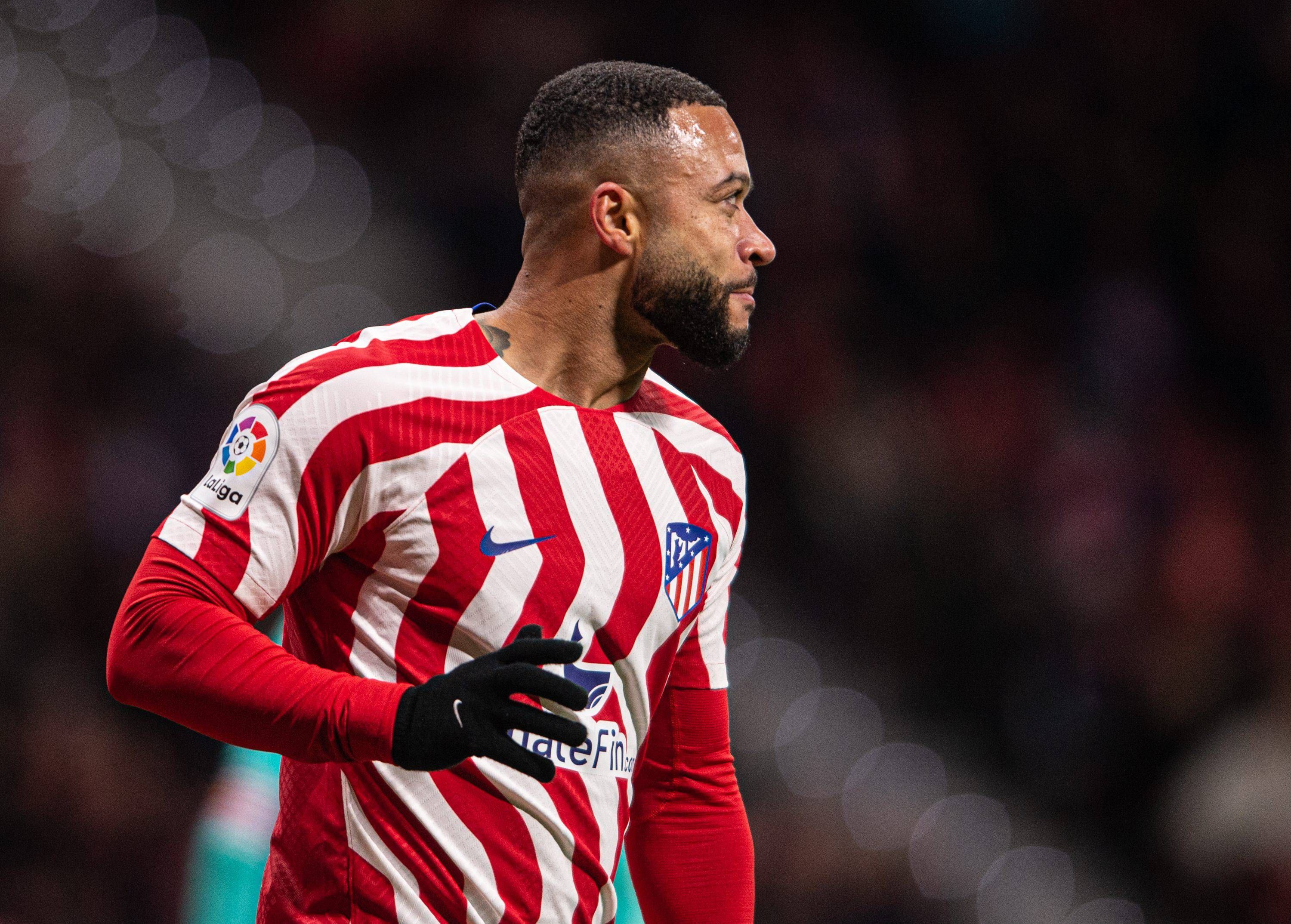  Memphis Depay, en su debut con el Atlético de Madrid.