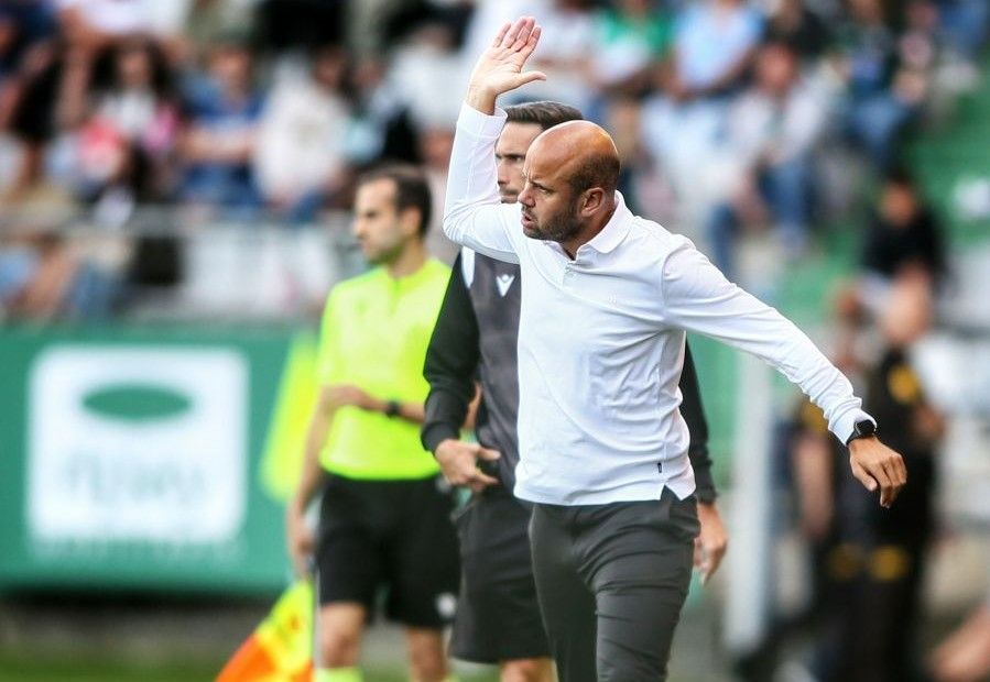 Miguel Ángel Ramírez, durante el Racing de Ferrol - Sporting.