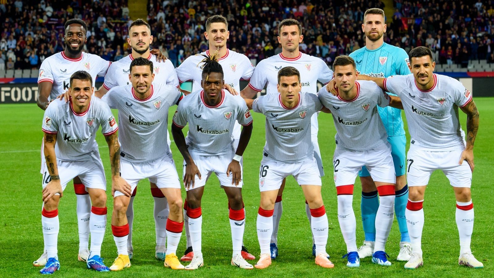  Once inicial del Athletic en Montjuic.