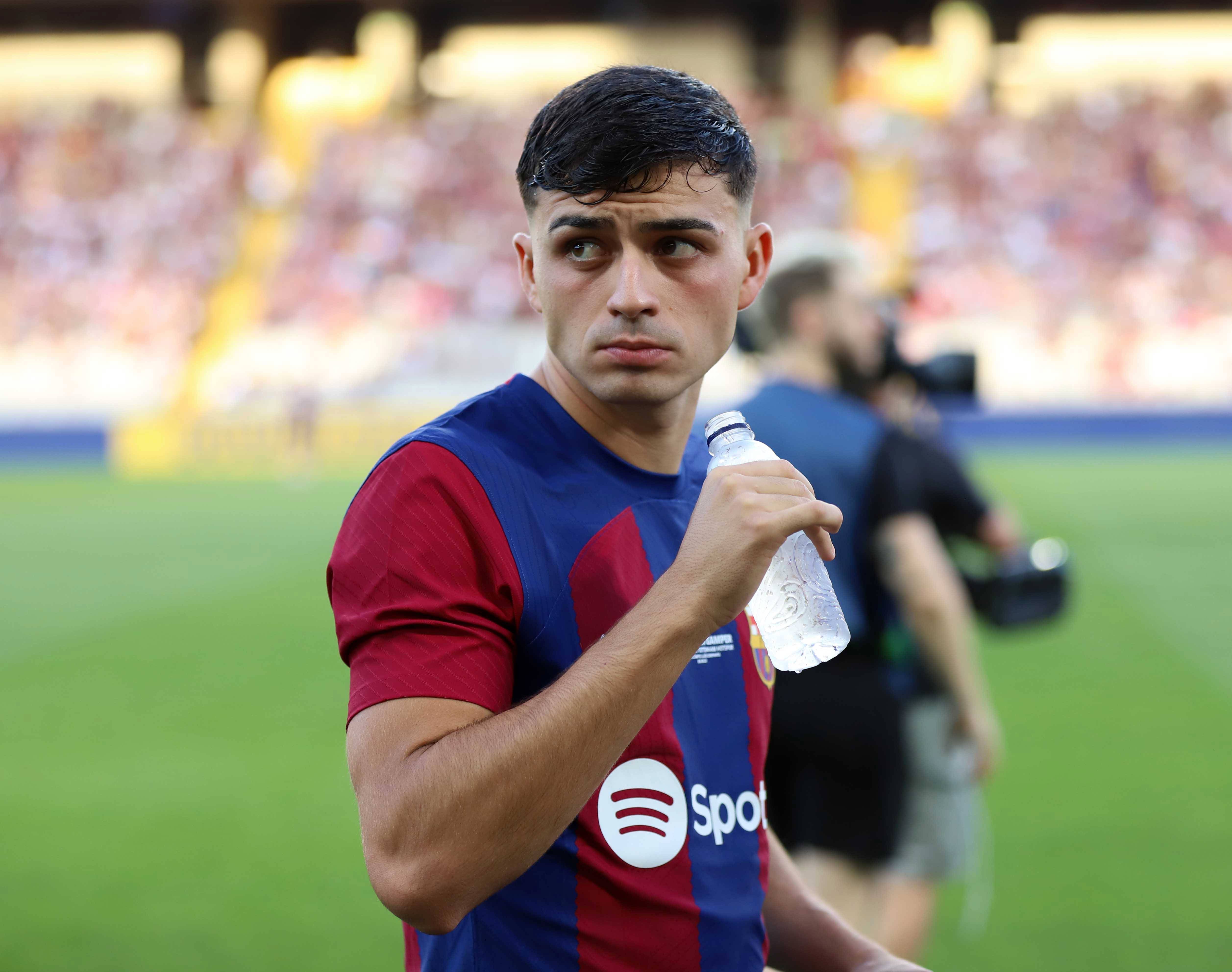  Pedri González, en un partido de pretemporada con el Barça.