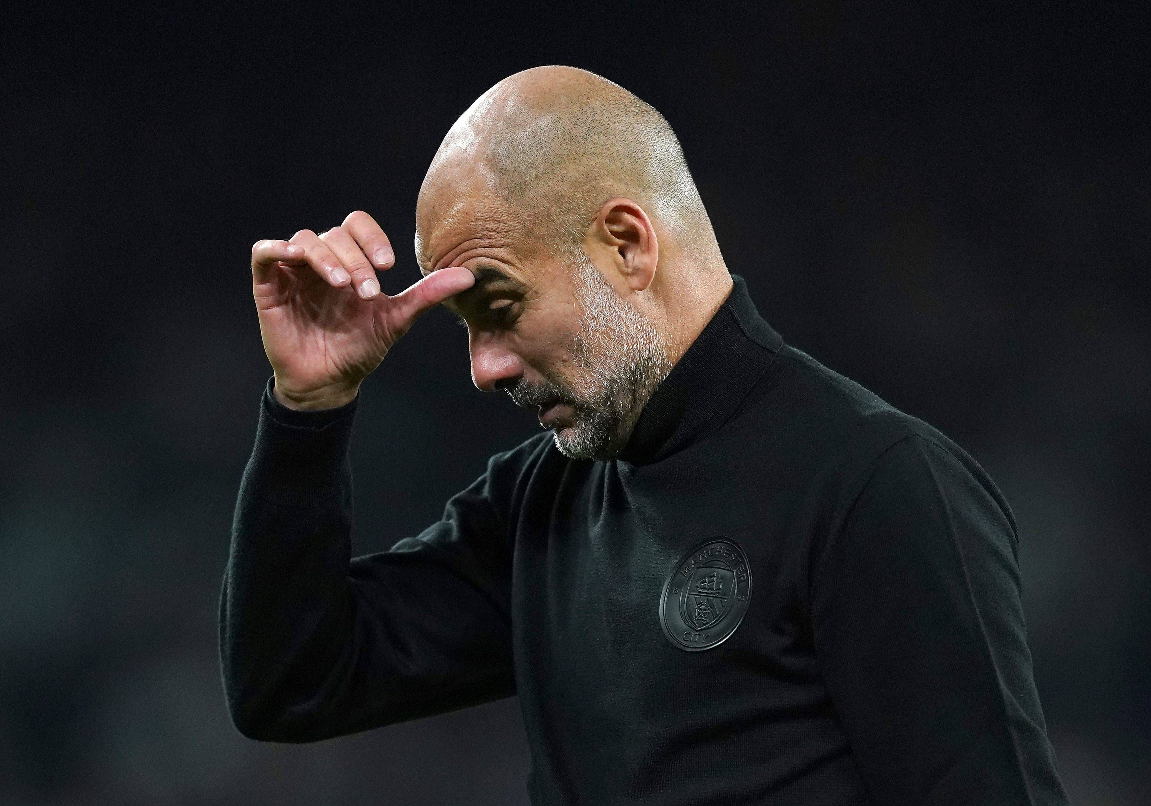  Pep Guardiola, en un partido del Manchester City (FOTO: Cordón Press).