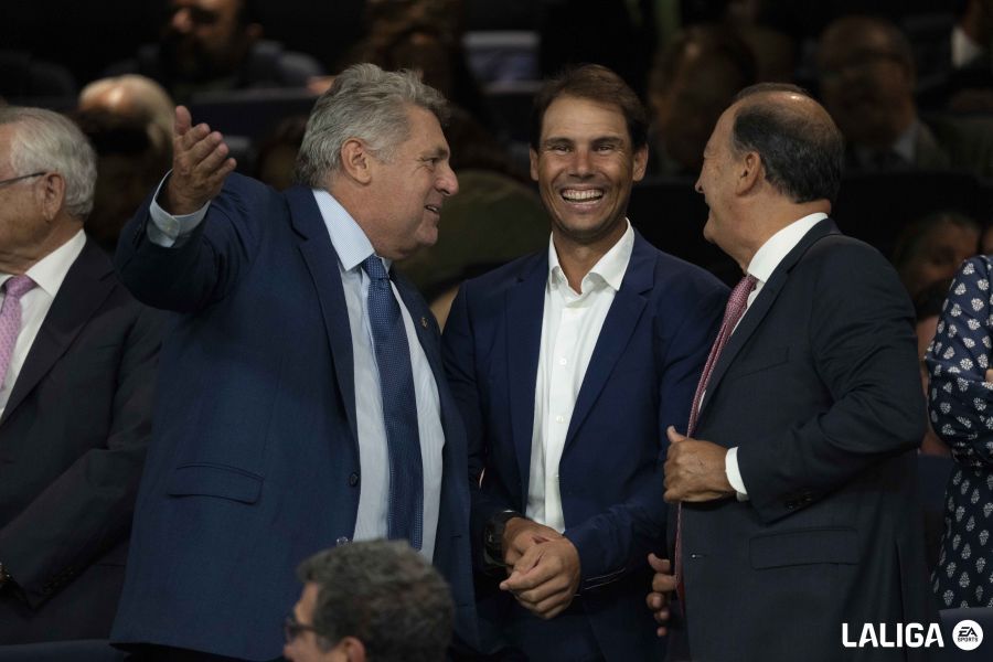 Rafa Nadal, en el palco del Santiago Bernabéu (Foto: LaLiga).