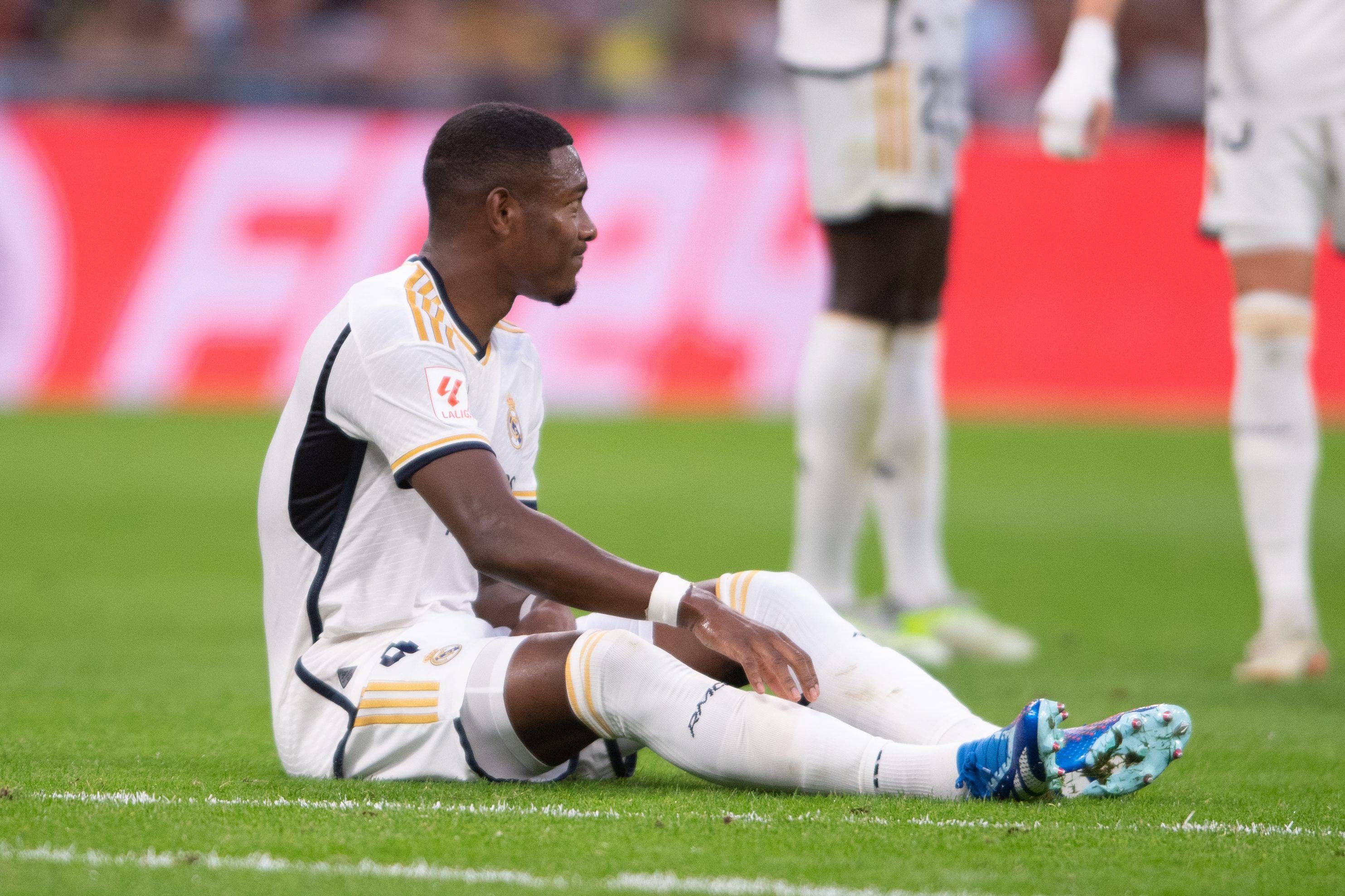David Alaba, lesionado en el Real Madrid-Las Palmas.