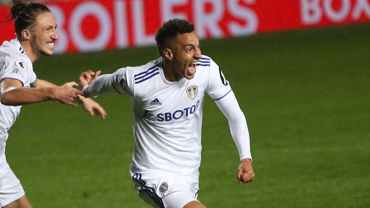 Rodrigo, la gran apuesta de Andrea Radrizzani, celebra su primer gol)