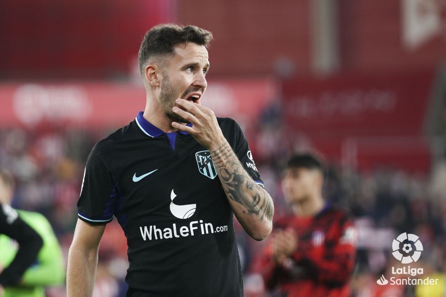 Saúl, durante el Almería-Atlético de Madrid.