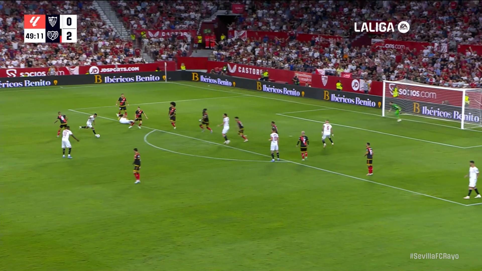 Sevilla 1-2 Rayo: Gol de Sow