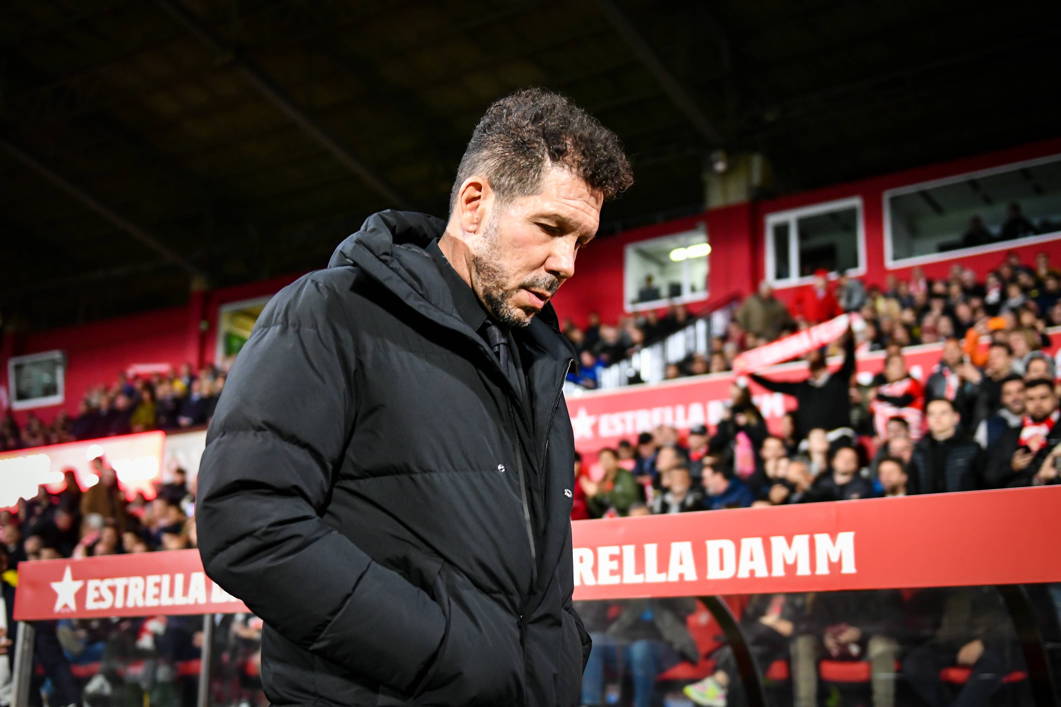  Simeone, en la previa del Girona-Atlético de Madrid.