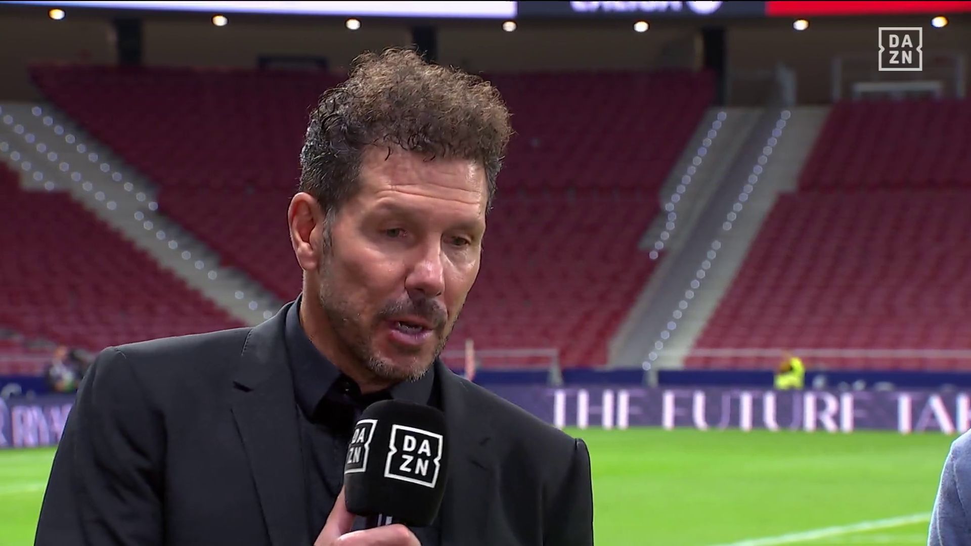  Simeone en los micrófonos de DAZN.