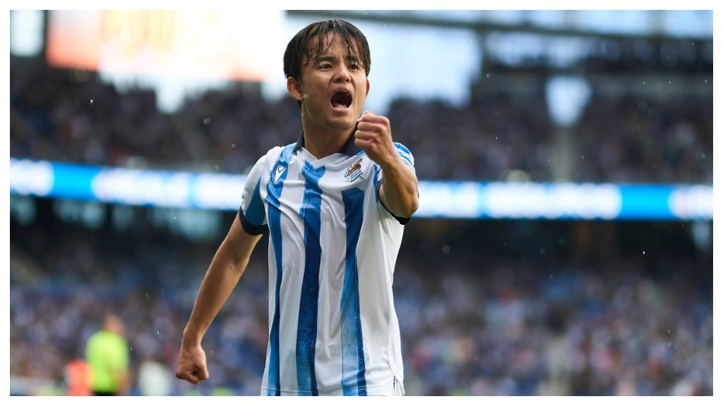  Take Kubo en el partido contra el Granada. (Fuente: Cordon Press)