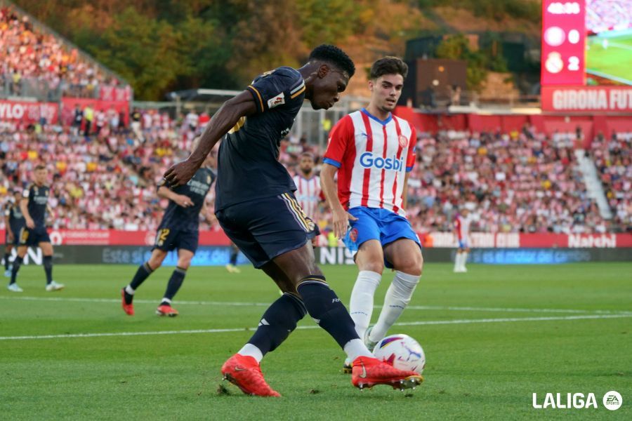 Tchouaméni, durante el Girona-Real Madrid. Fuente: LALIGA