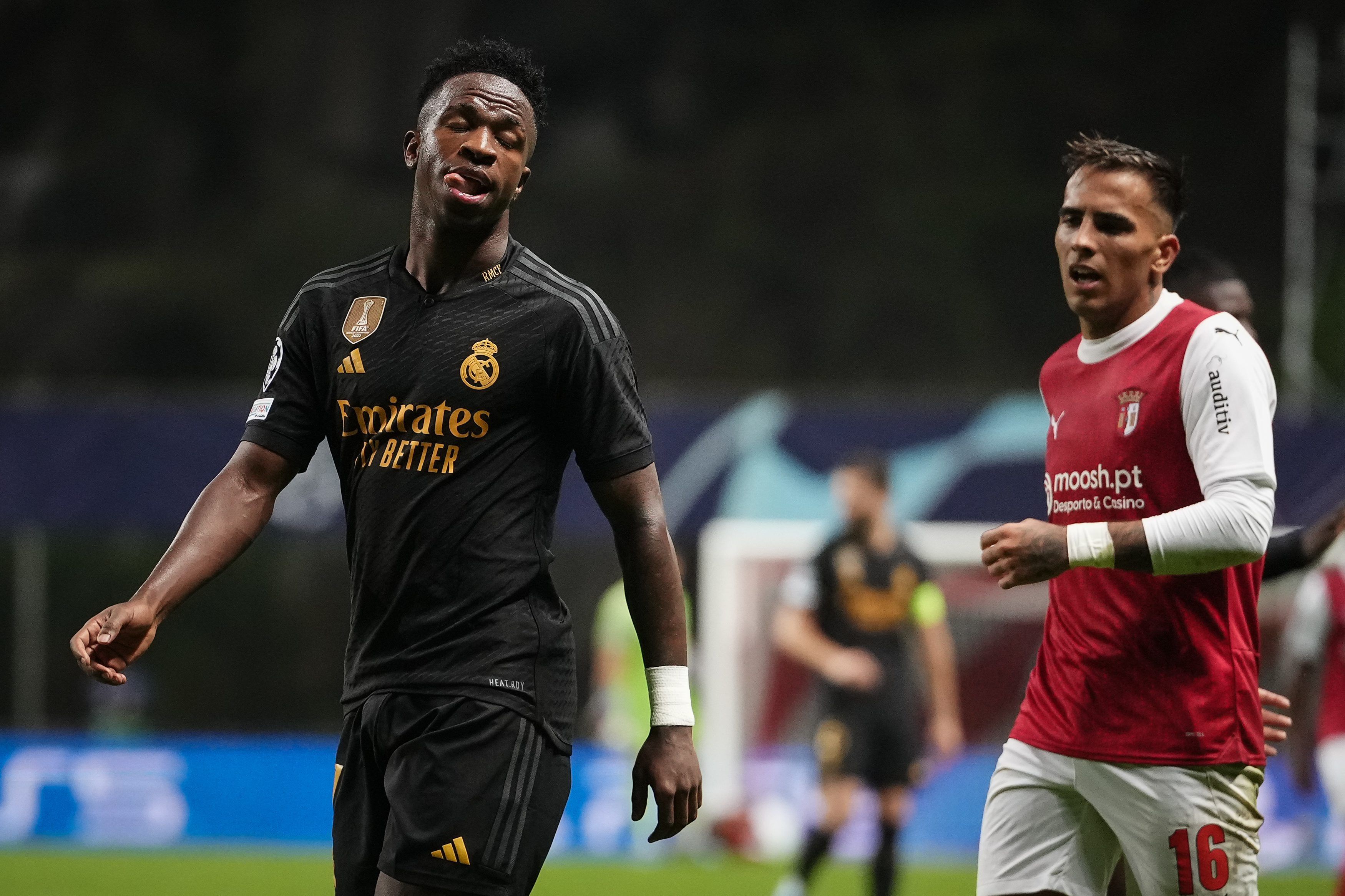 Vinicius Jr, durante el Braga-Real Madrid.