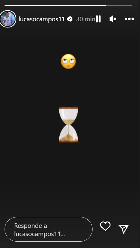  El estado de Whatsapp de Lucas Ocampos.