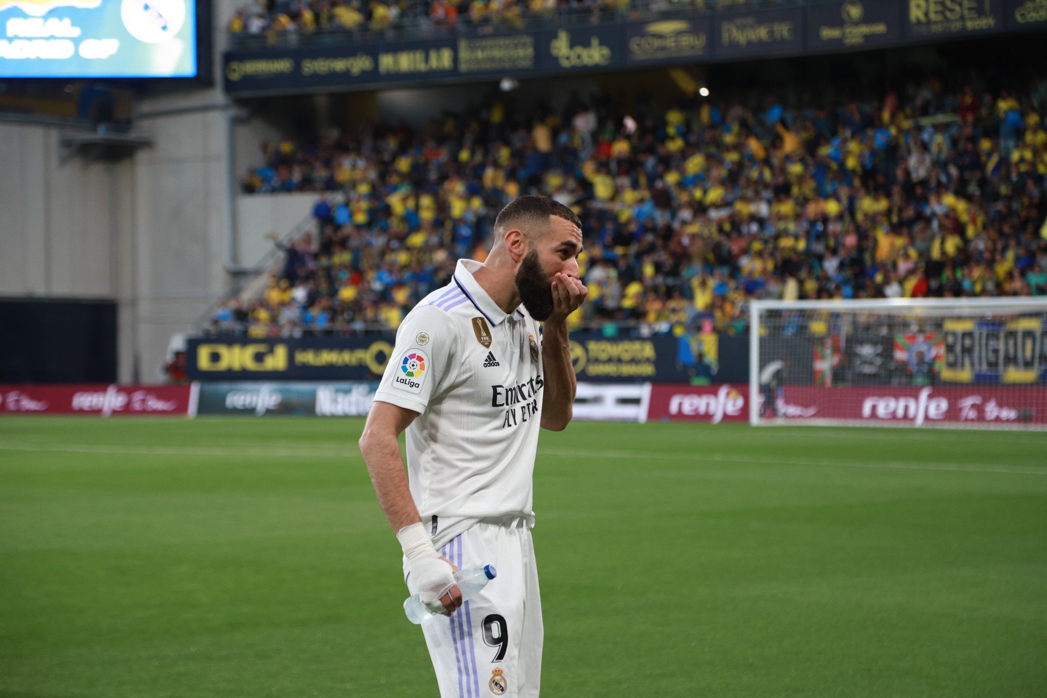  Karim Benzema, en el Cádiz - Real Madrid.
