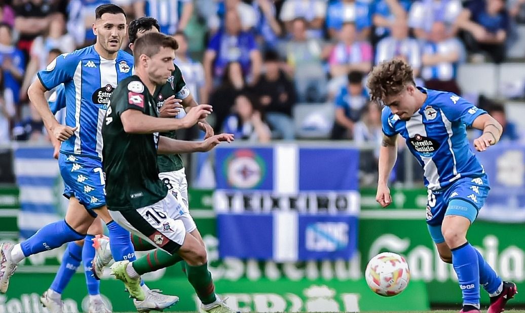 Mario Soriano en el Racing de Ferrol - Dépor