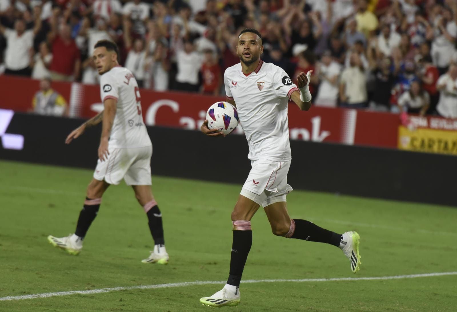 Celebración del gol de En-Nesyri.