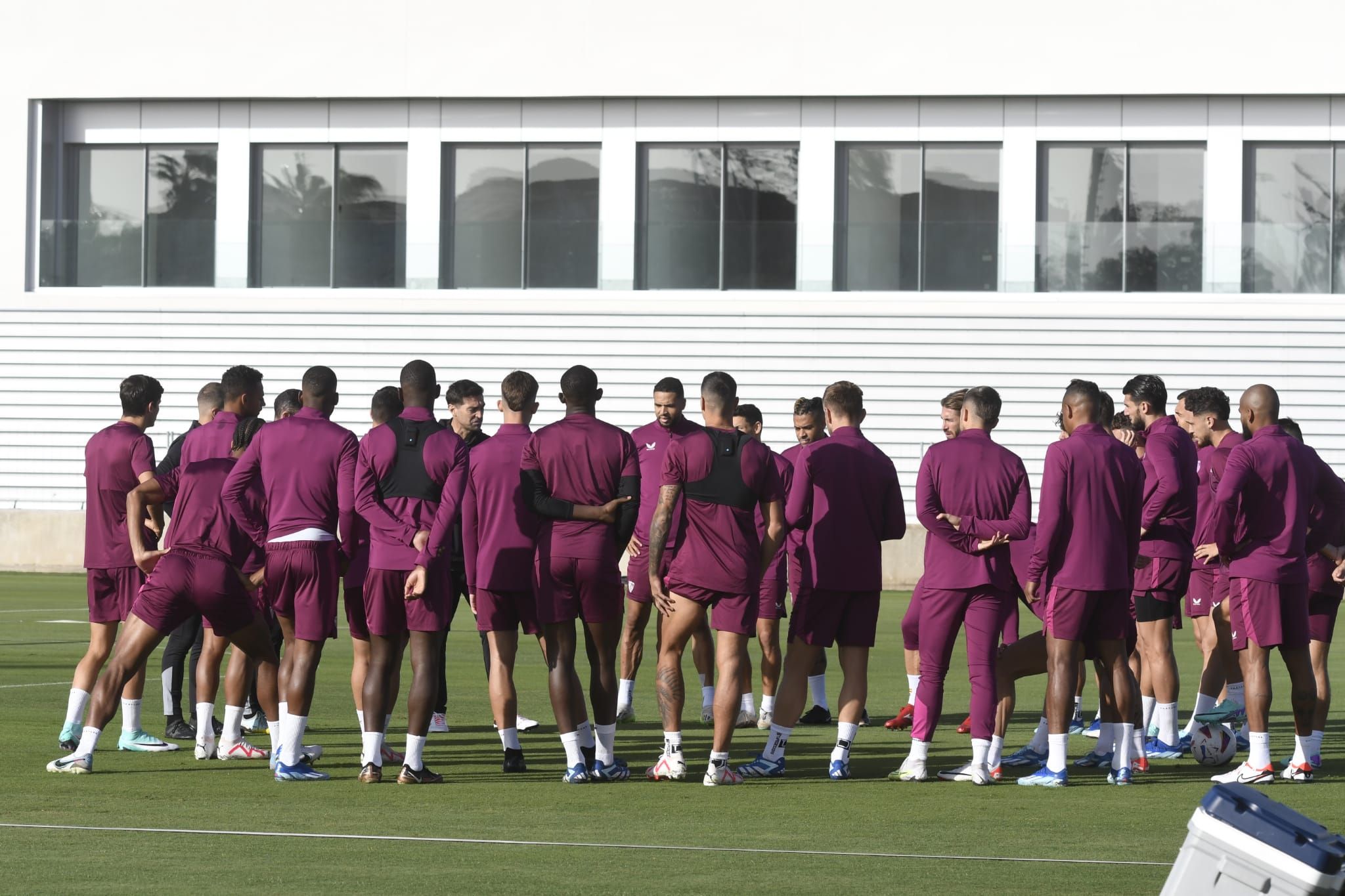 Imagen del entrenamiento de este viernes.