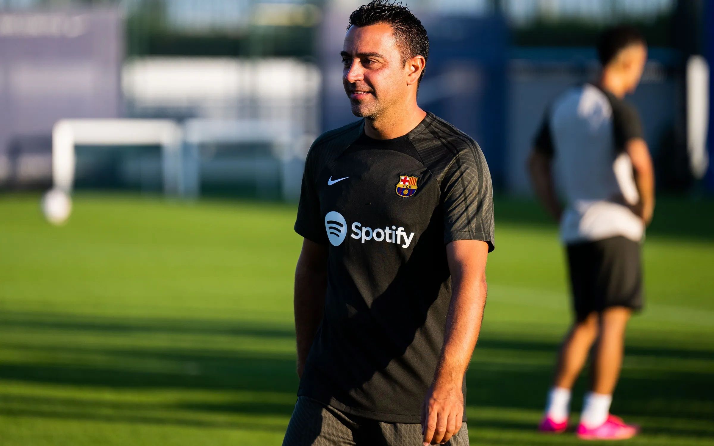  Xavi Hernández, en una sesión del Barça.