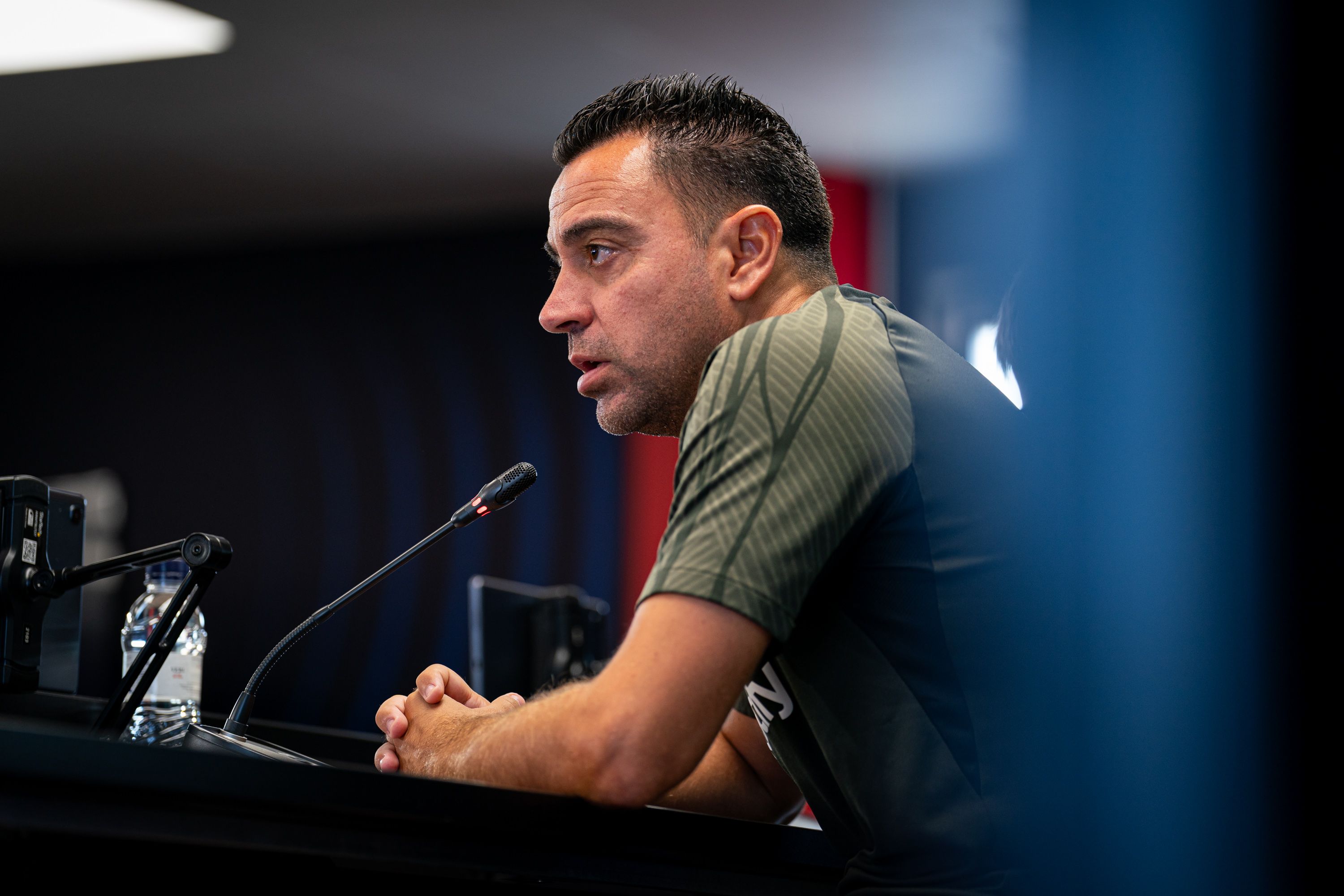 Xavi Hernández, en sala de prensa.