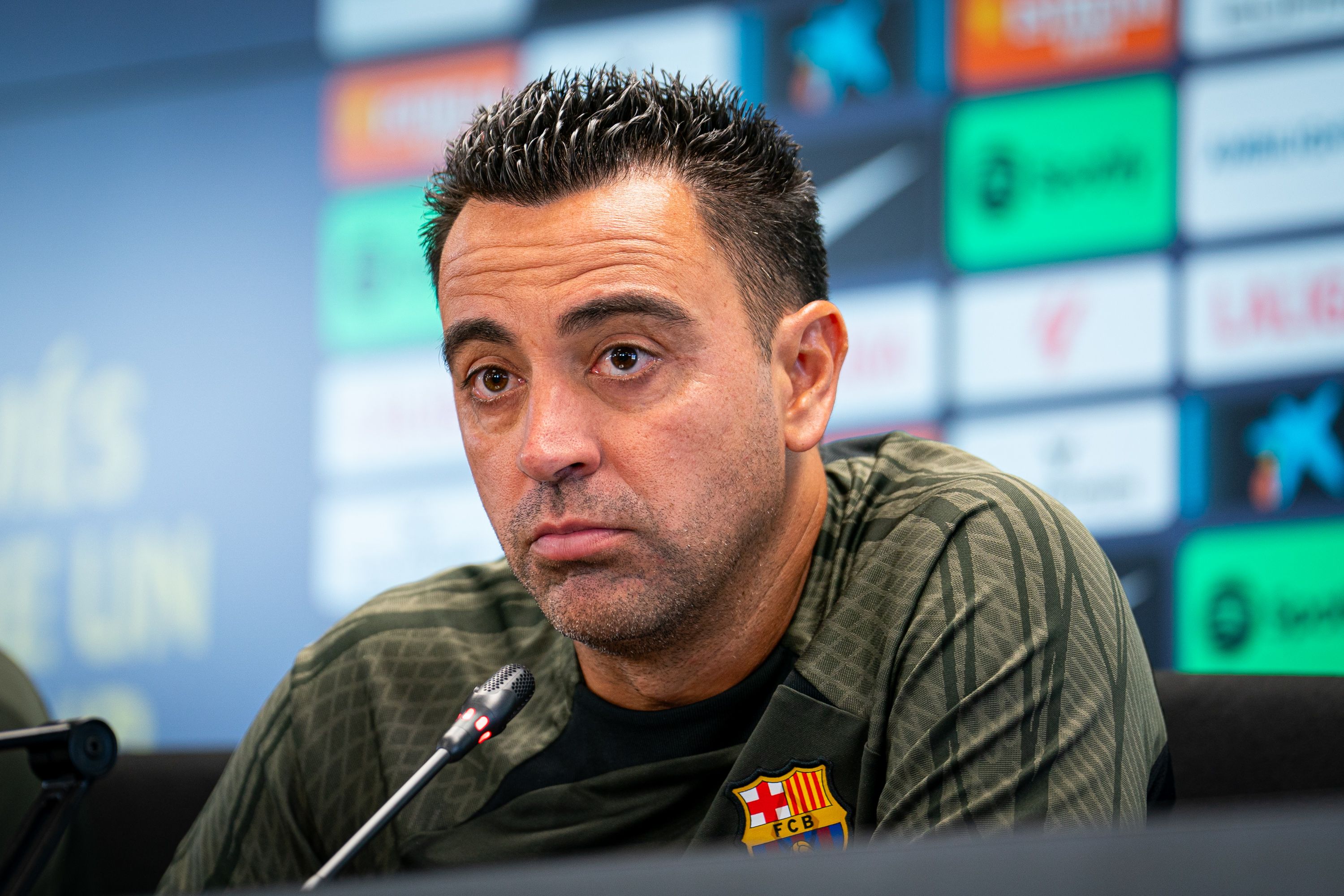  Xavi Hernández, en sala de prensa.