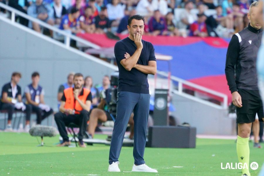 Xavi Hernández durante el Barcelona-Celta.