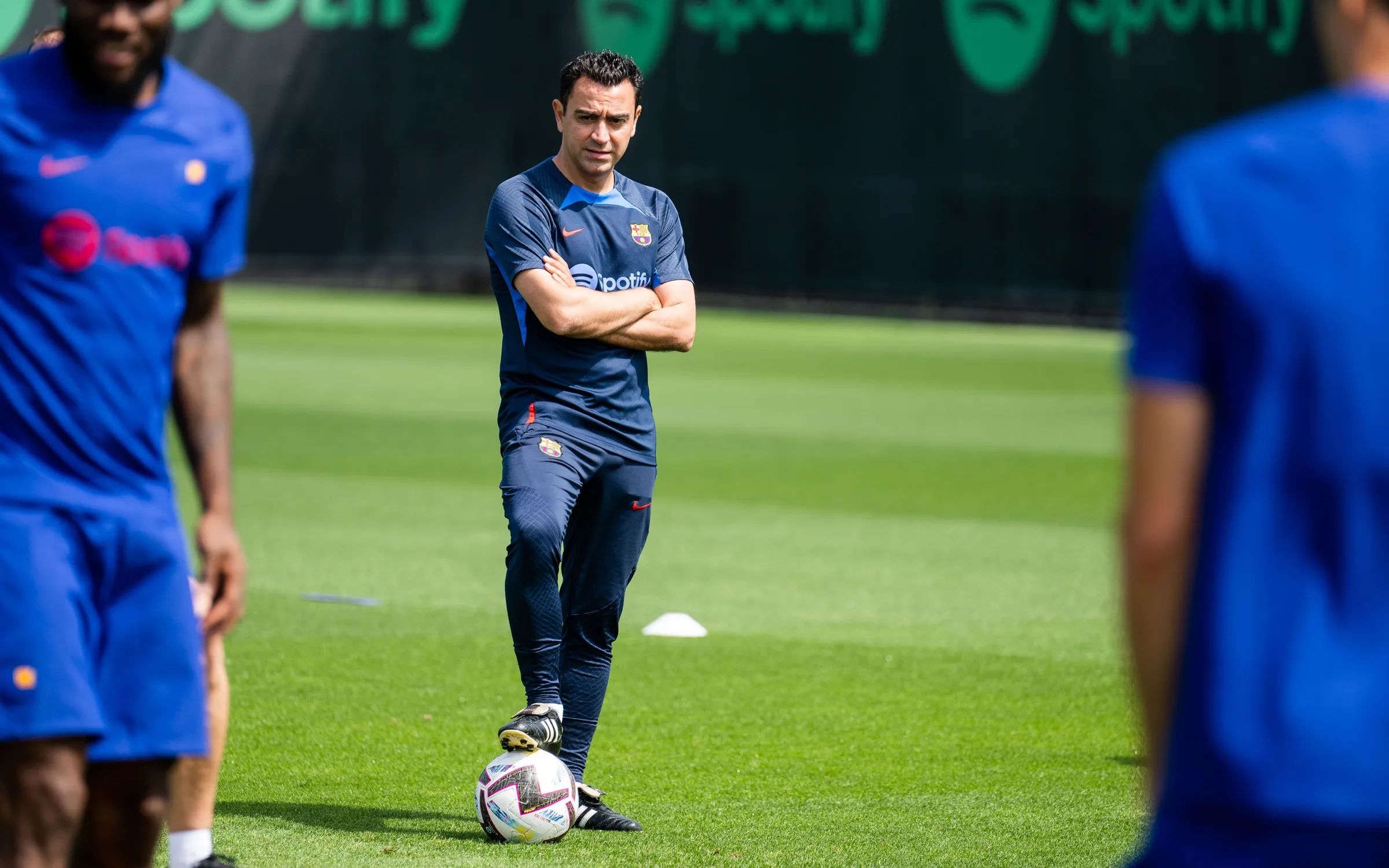  Xavi Hernández, en una sesión del Barcelona.