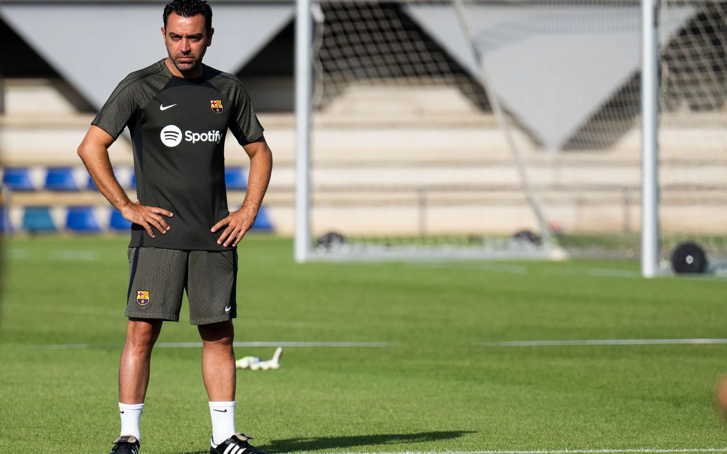  Xavi Hernández, en una sesión del Barcelona.