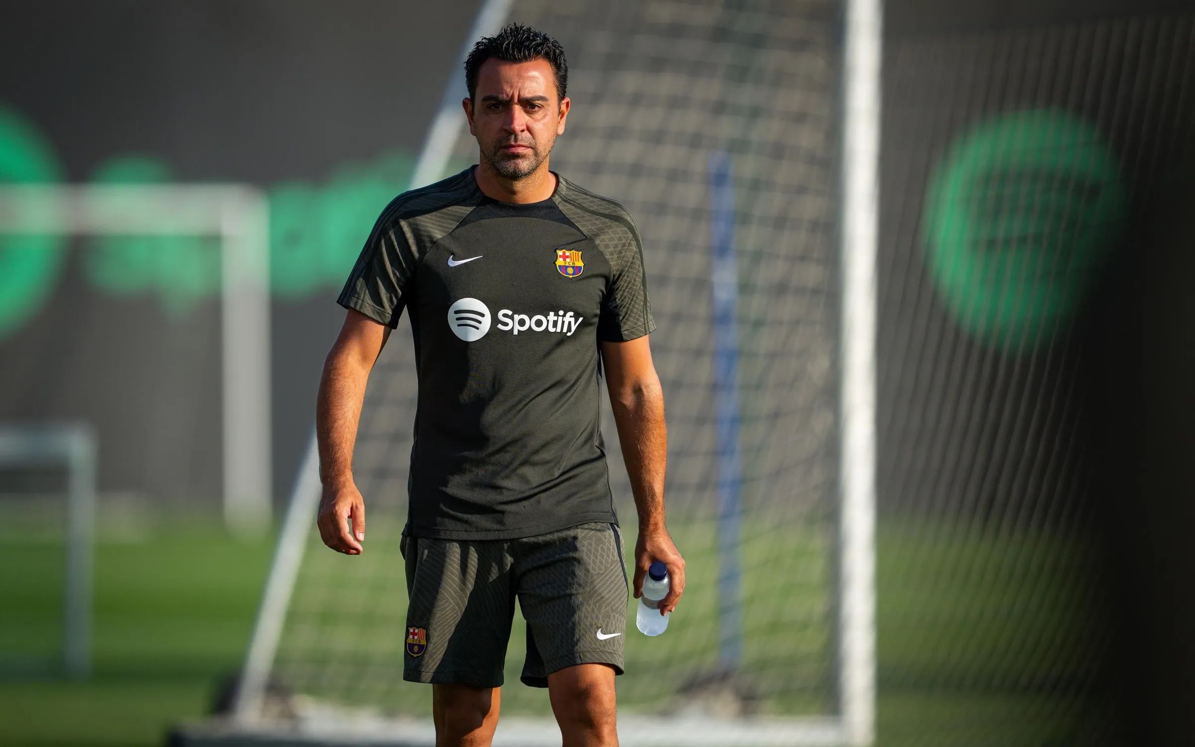 Xavi Hernández, en una sesión del Barcelona.