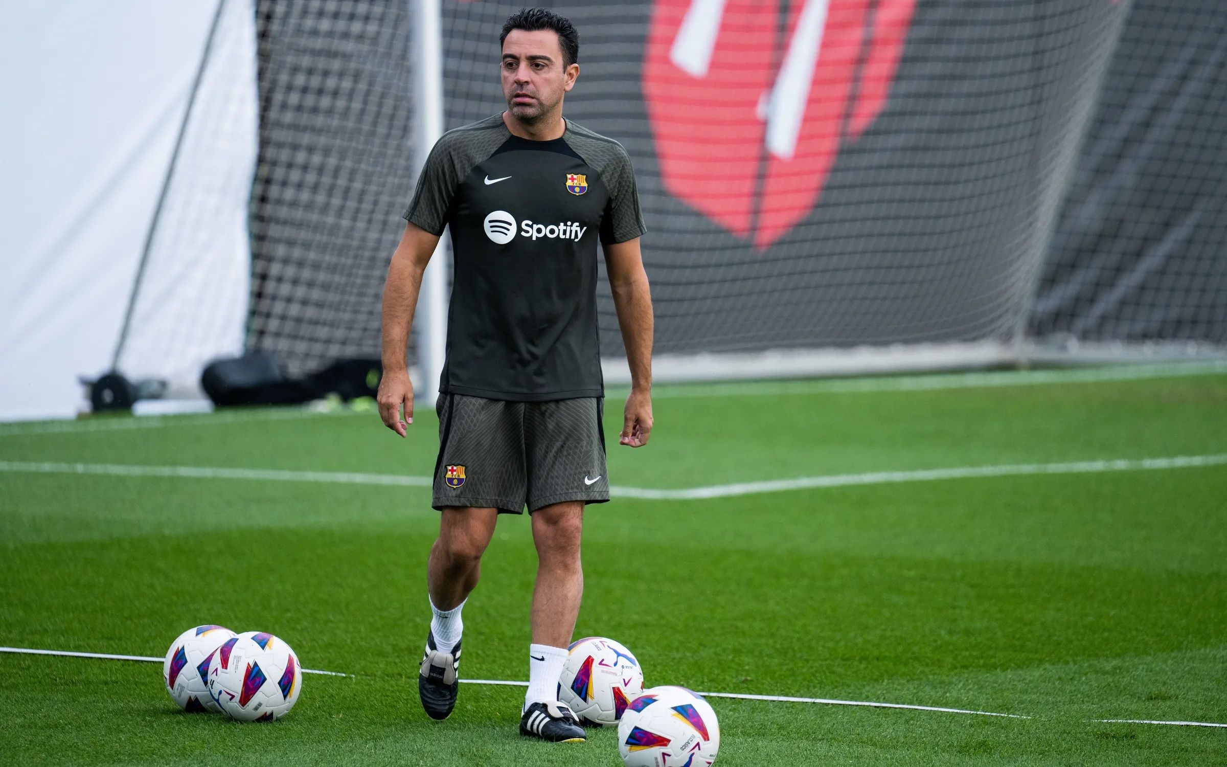  Xavi Hernández, en una sesión del Barcelona.