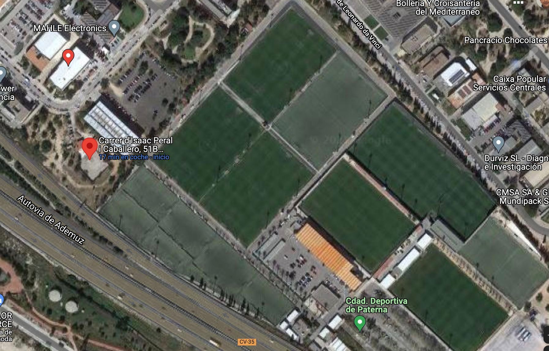  Zona por dónde pretende ampliar el Valencia CF la Ciudad Deportiva de Paterna