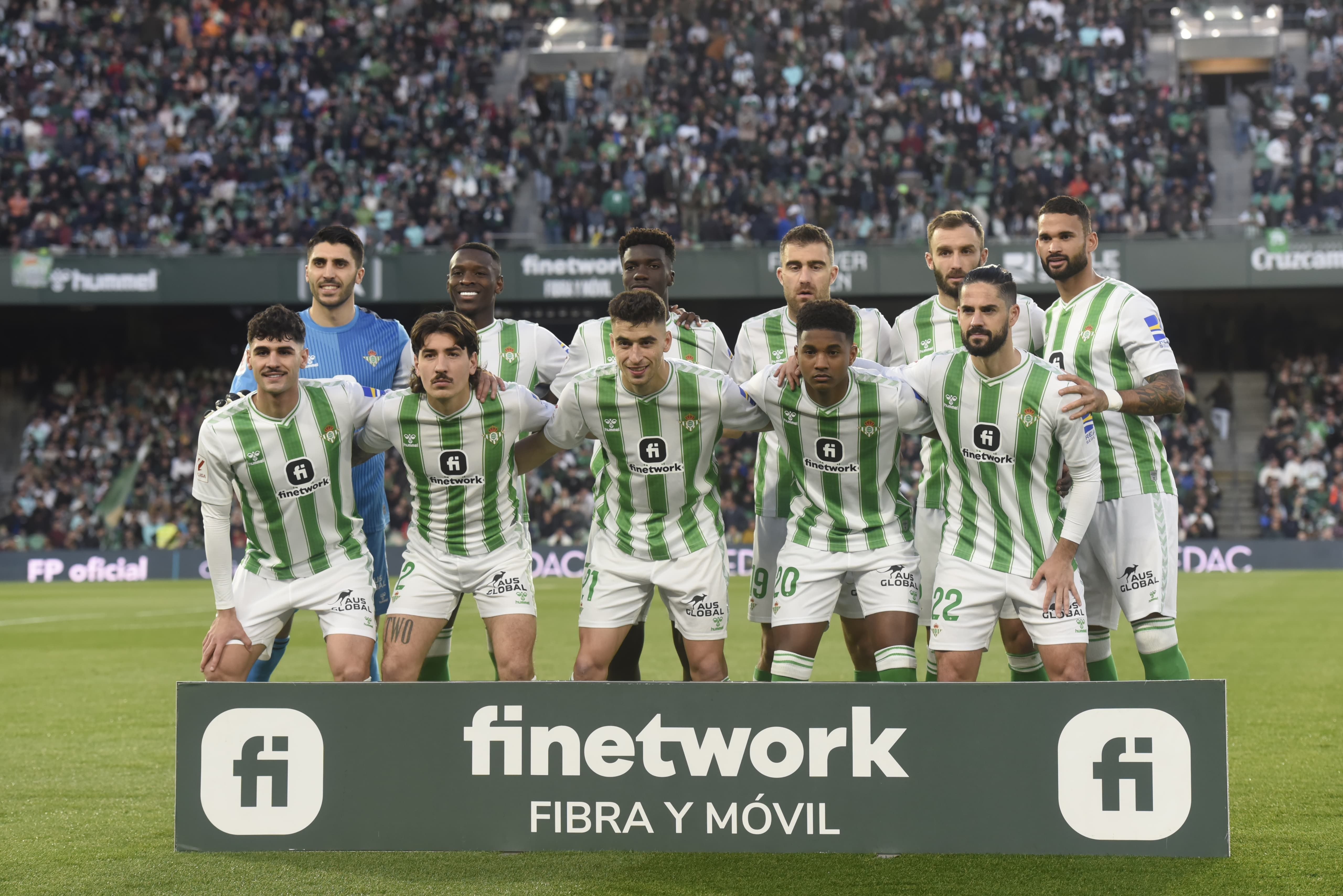  La alineación del Betis en el partido contra el Barça