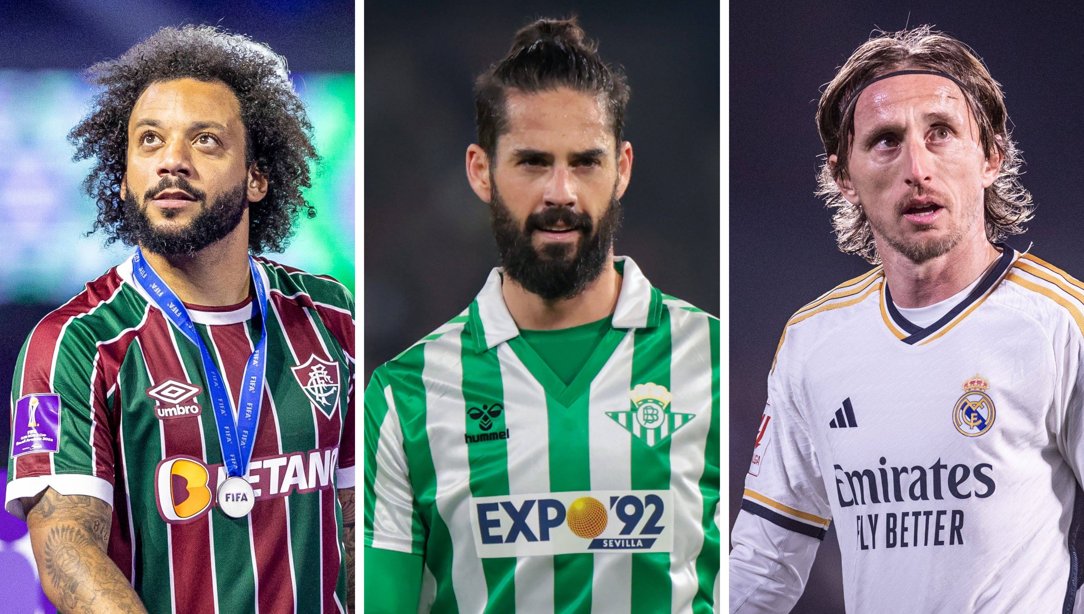 Marcelo, Isco y Modric (Fotos: CordonPress).