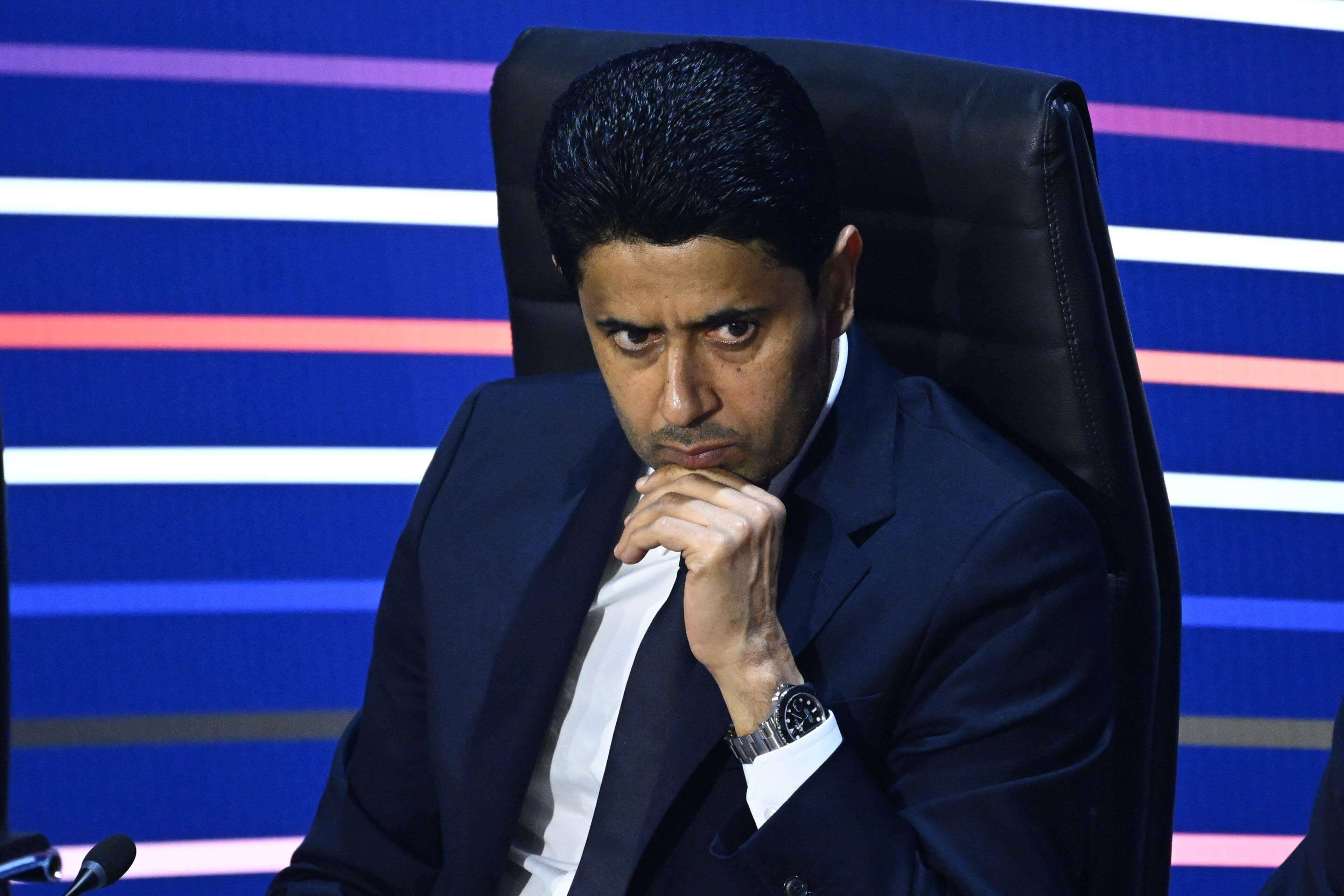 Nasser Al Khelaïfi, en un Congreso de la UEFA.