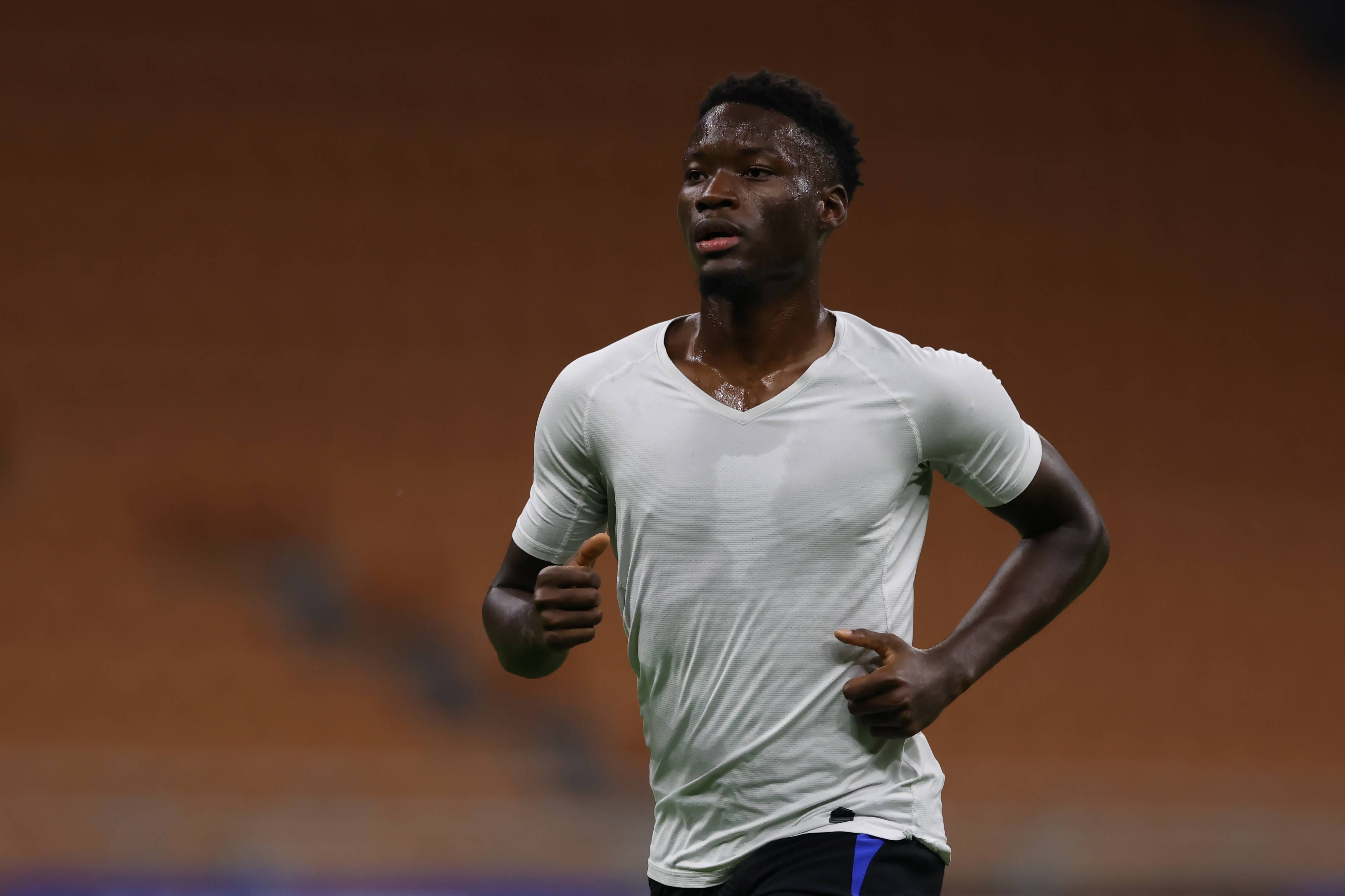 Lucien Agoumé, con el Inter de Milán.