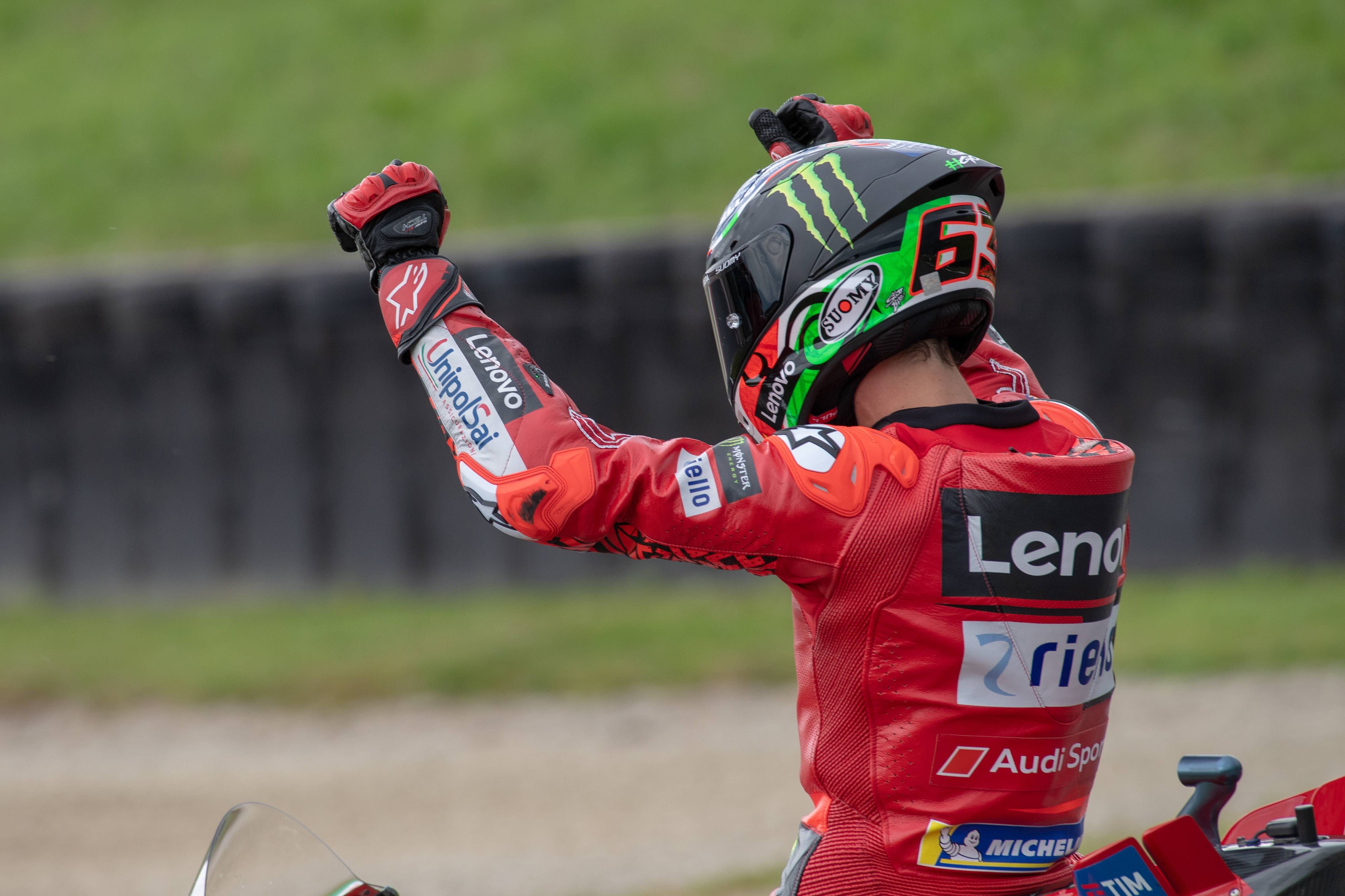 Pecco Bagnaia, tras ganar en Indonesia (Cordon Press).