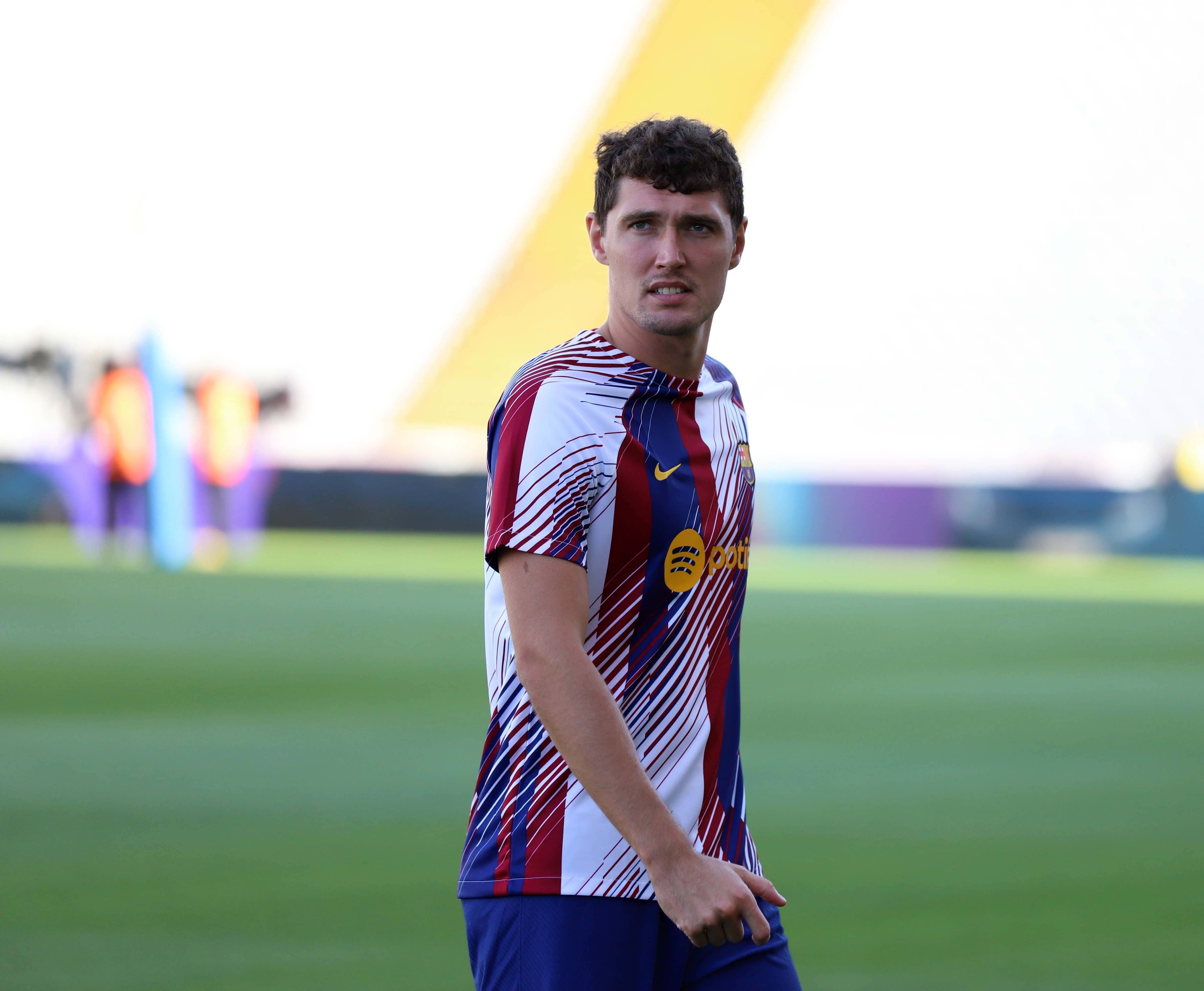  Andreas Christensen, en la previa de un partido con el Barcelona.
