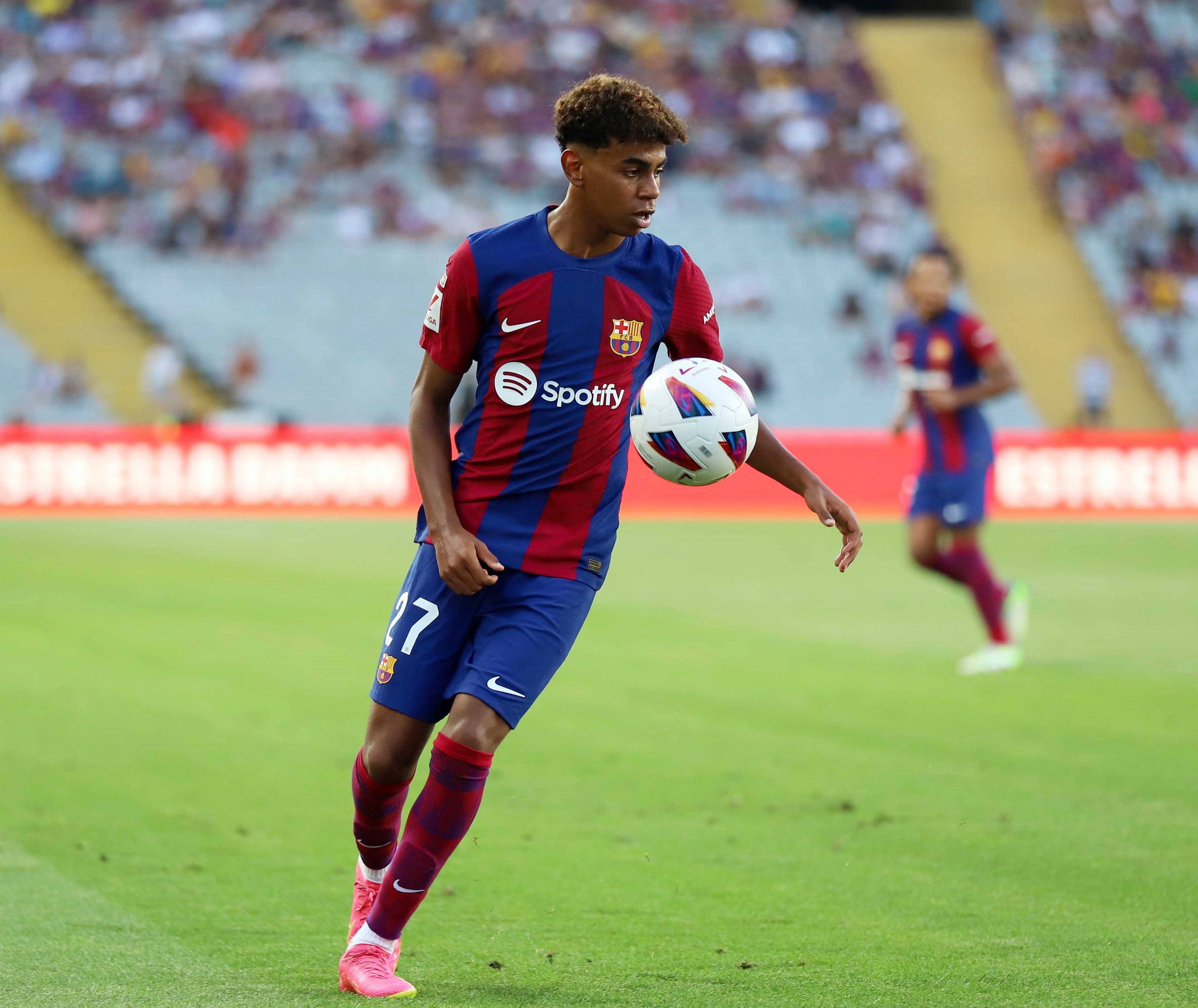  Lamine Yamal, en un partido del Barcelona.