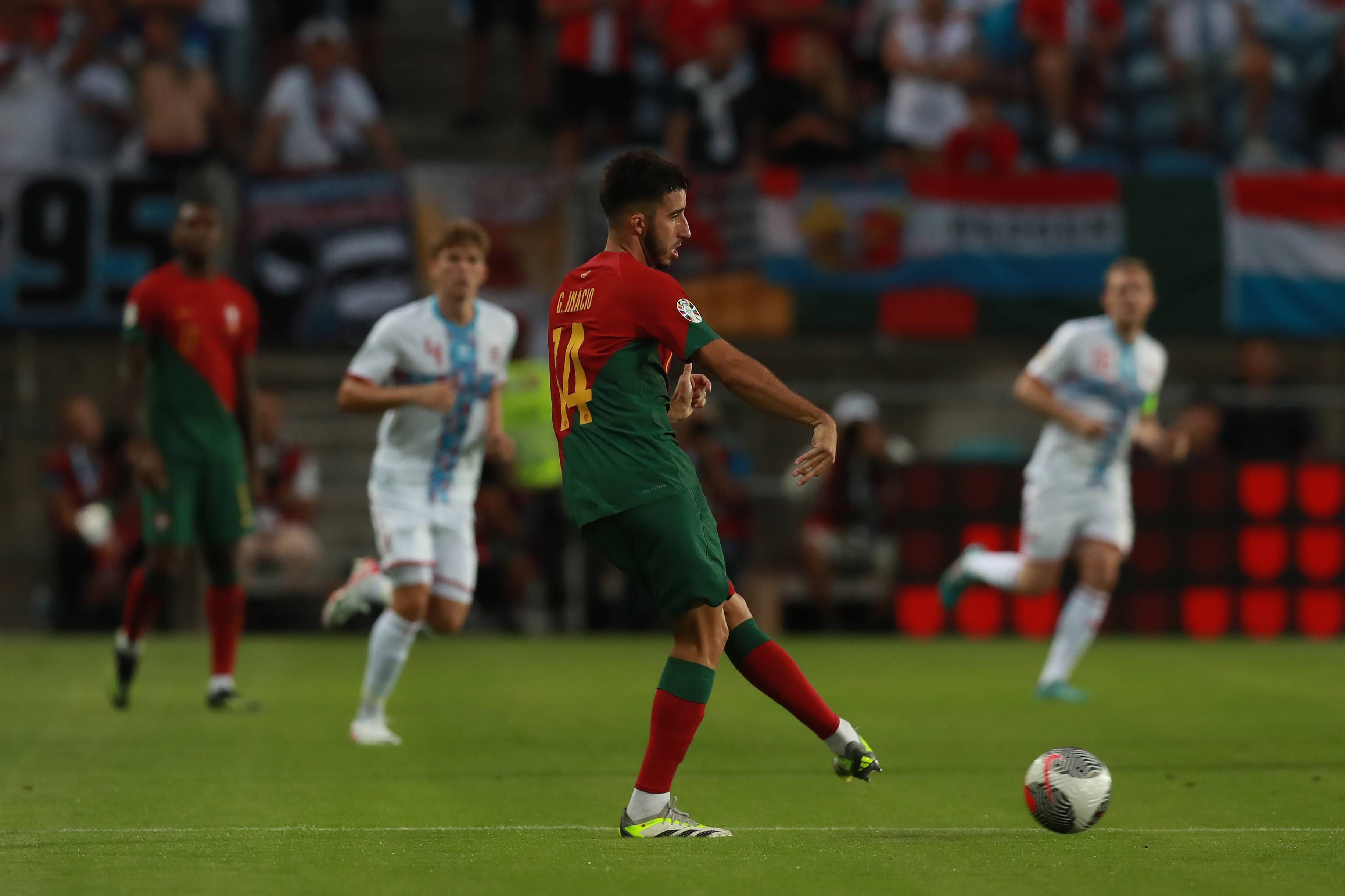  Gonçalo Inácio con la selección de Portugal.