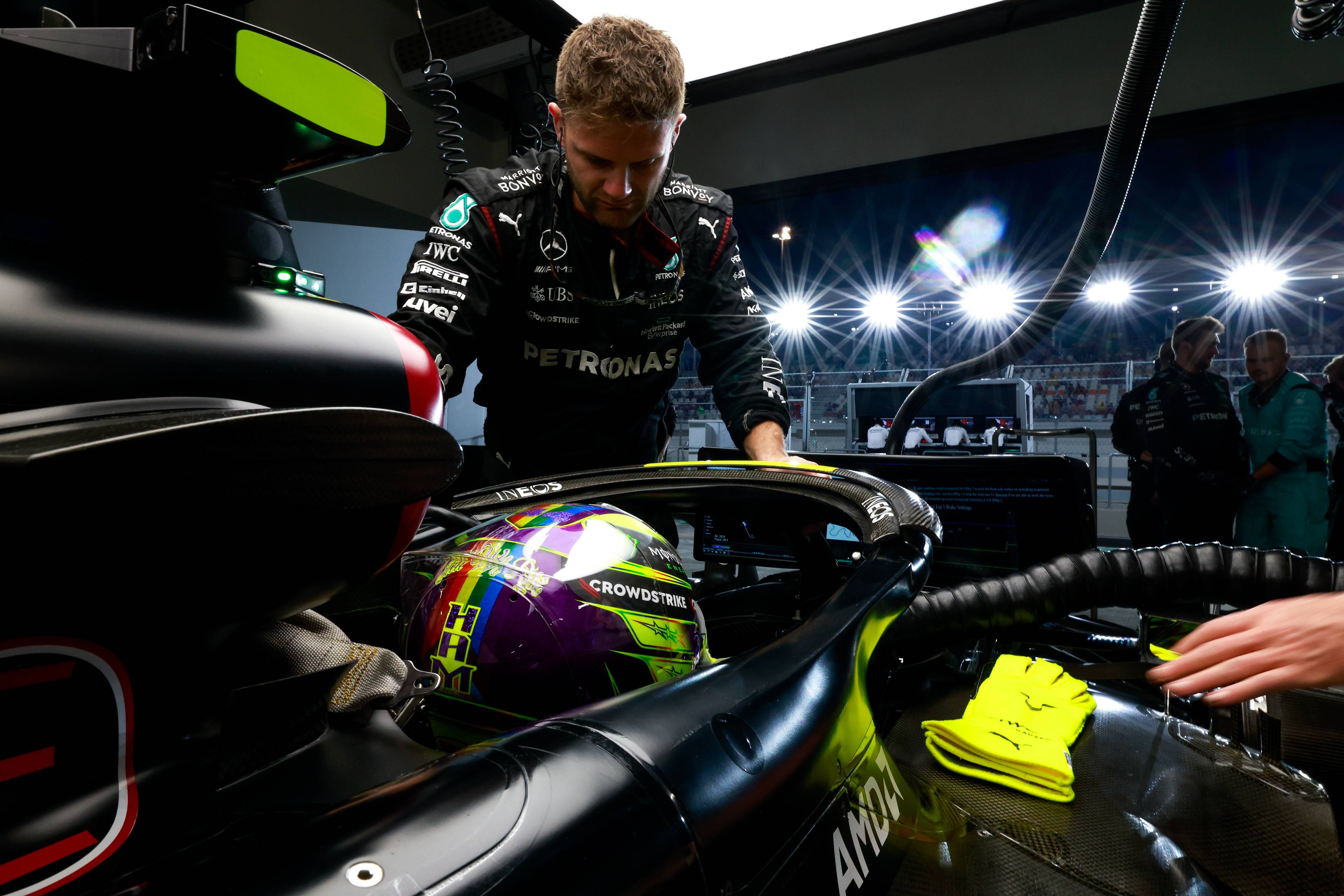  Lewis Hamilton, en el GP de Qatar.