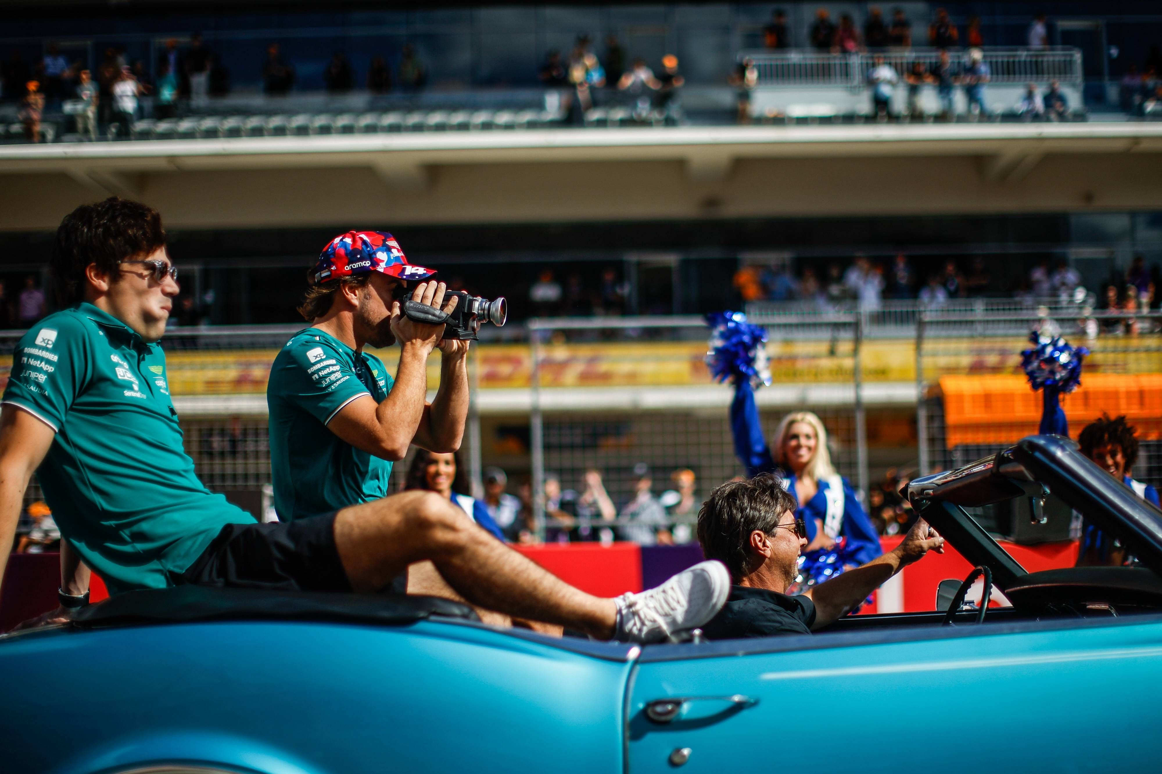  Lance Stroll y Fernando Alonso, en el GP de Sao Paulo.