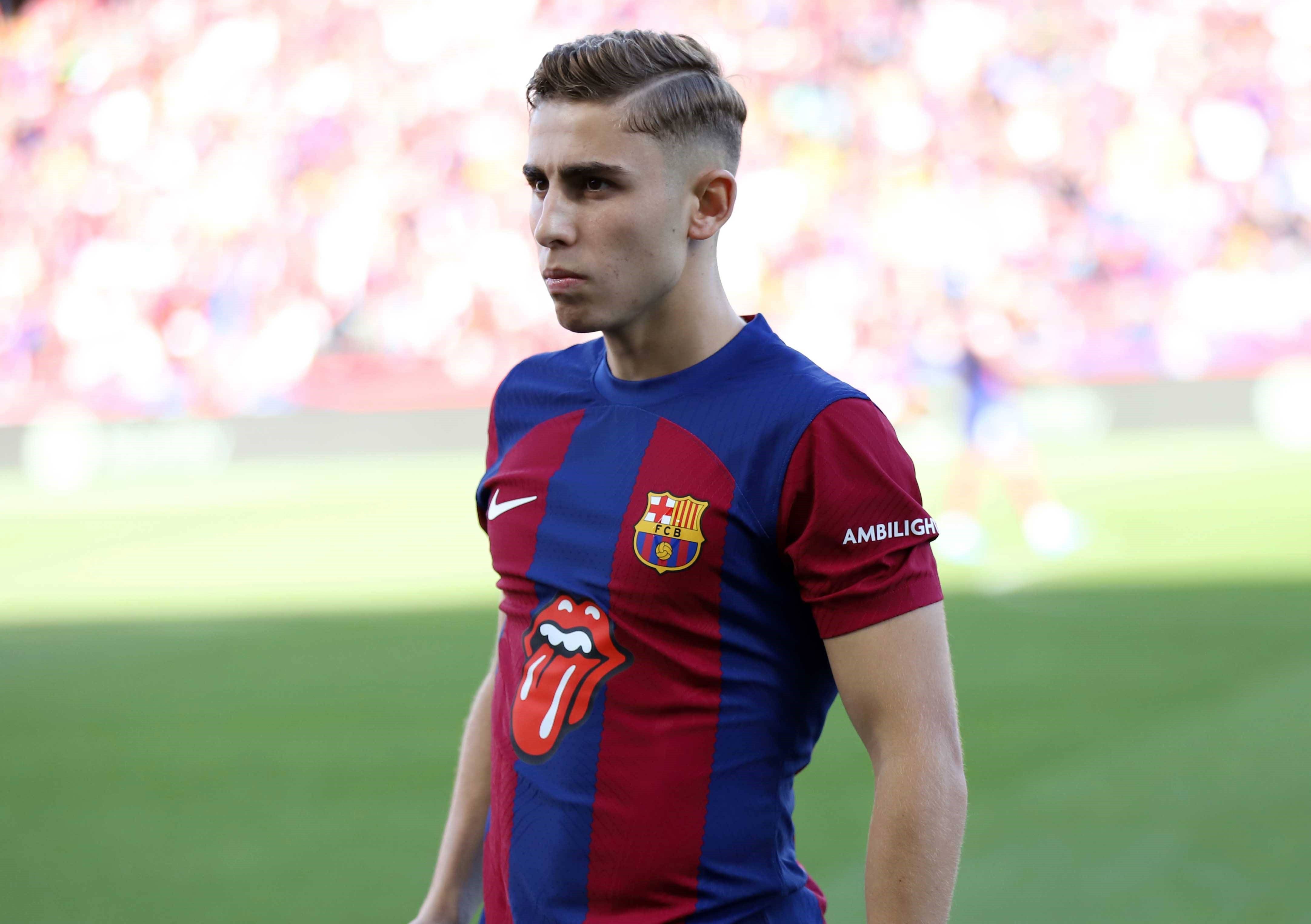 Fermín López, en un partido del Barcelona.